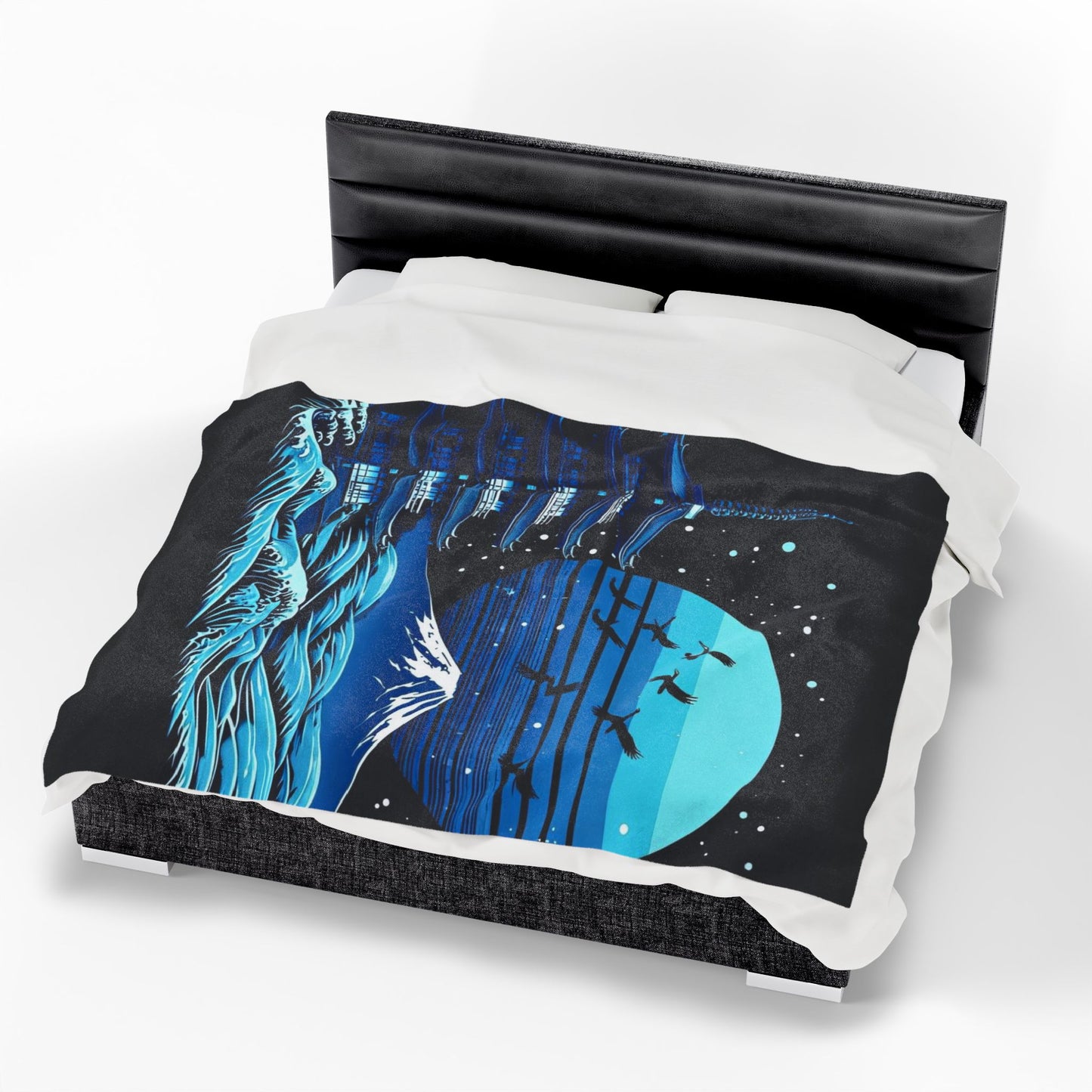 Midnight Zen - Velveteen Plush Blanket