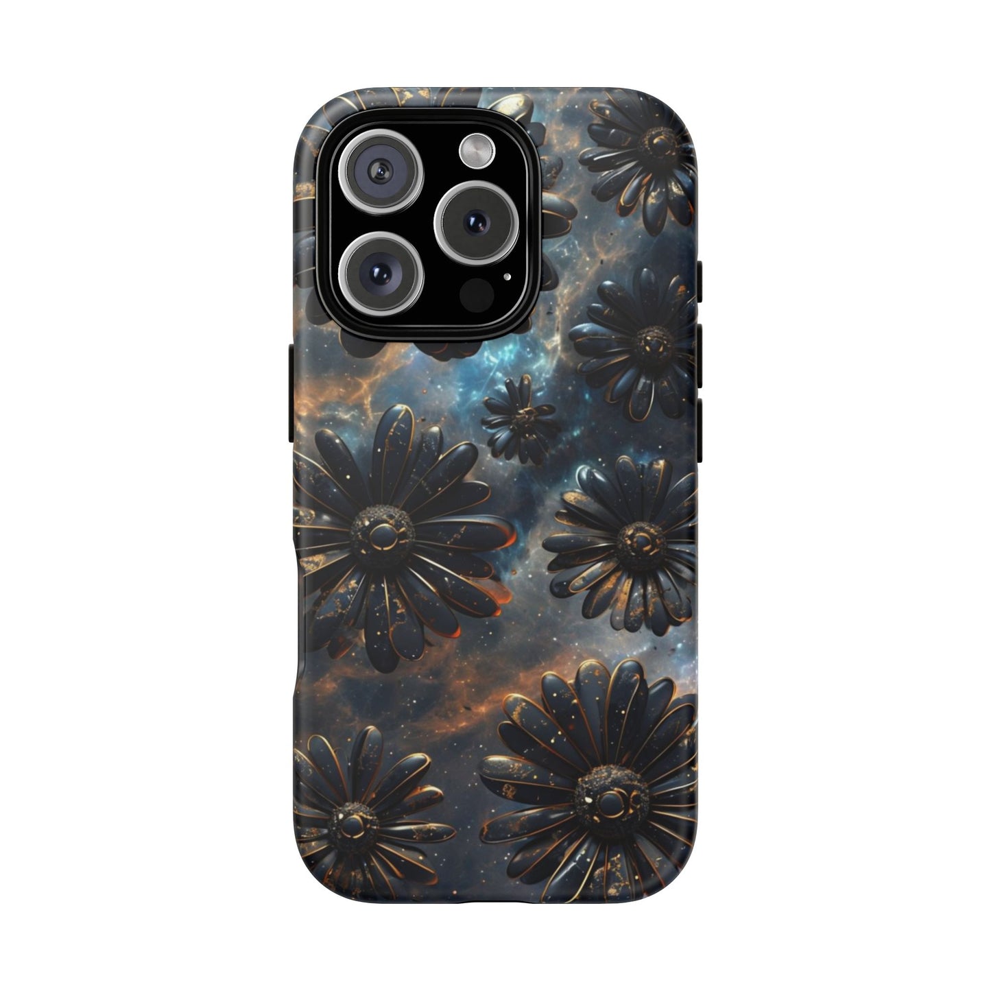 Galactic Black Daisy - Phone Case