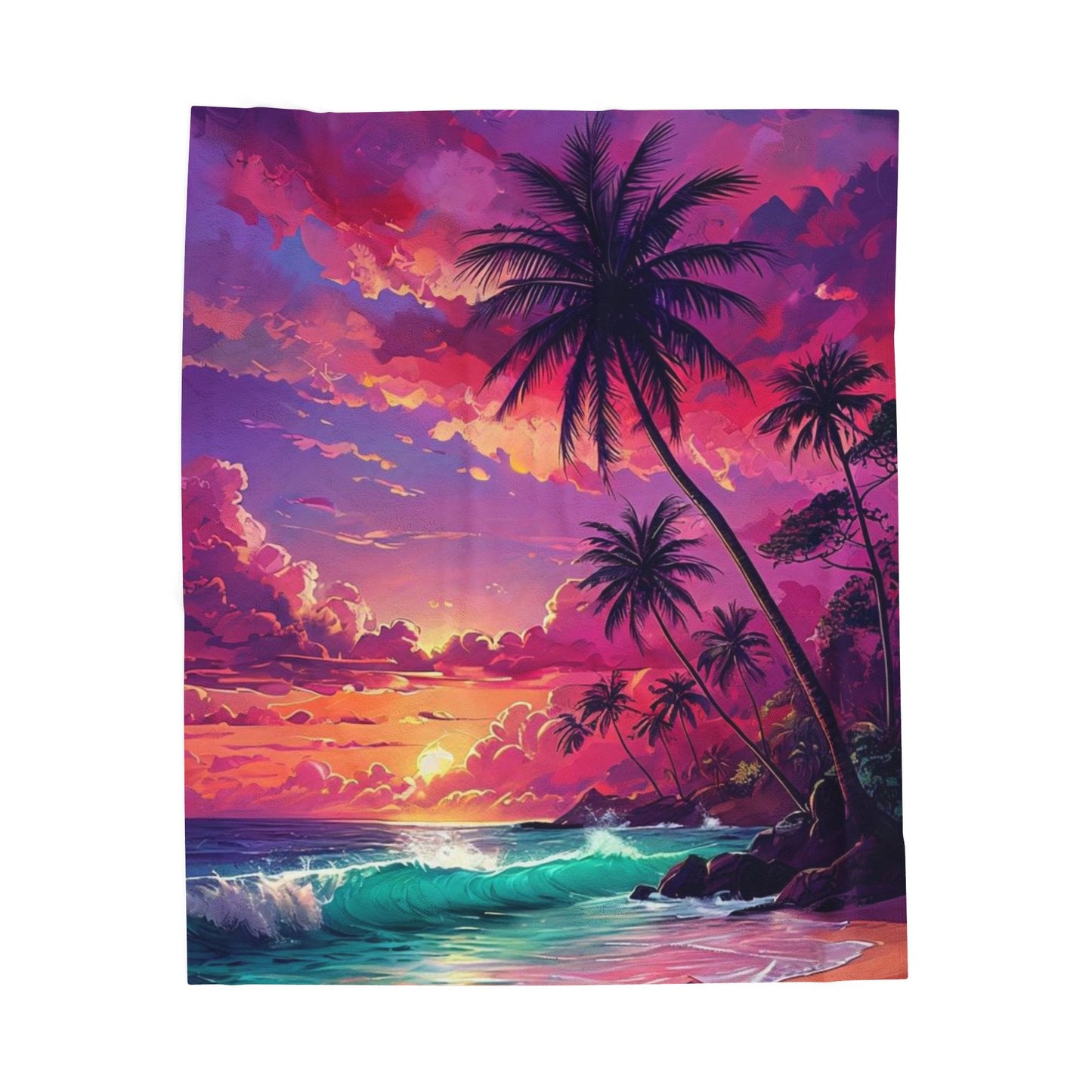 Serene Seaside Escape - Plush Blanket