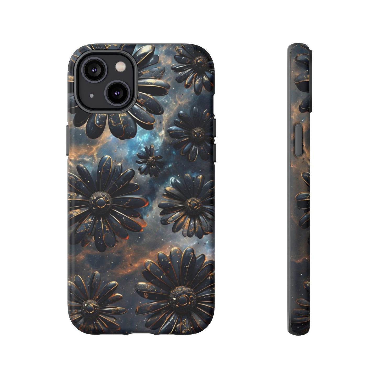 Galactic Black Daisy - Phone Case