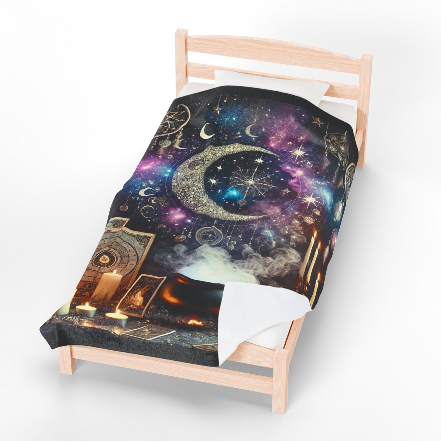 Where Magic Meets Moonlight - Velveteen Plush Blanket