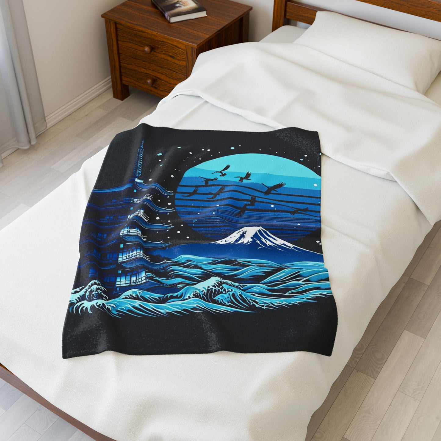 Midnight Zen - Velveteen Plush Blanket