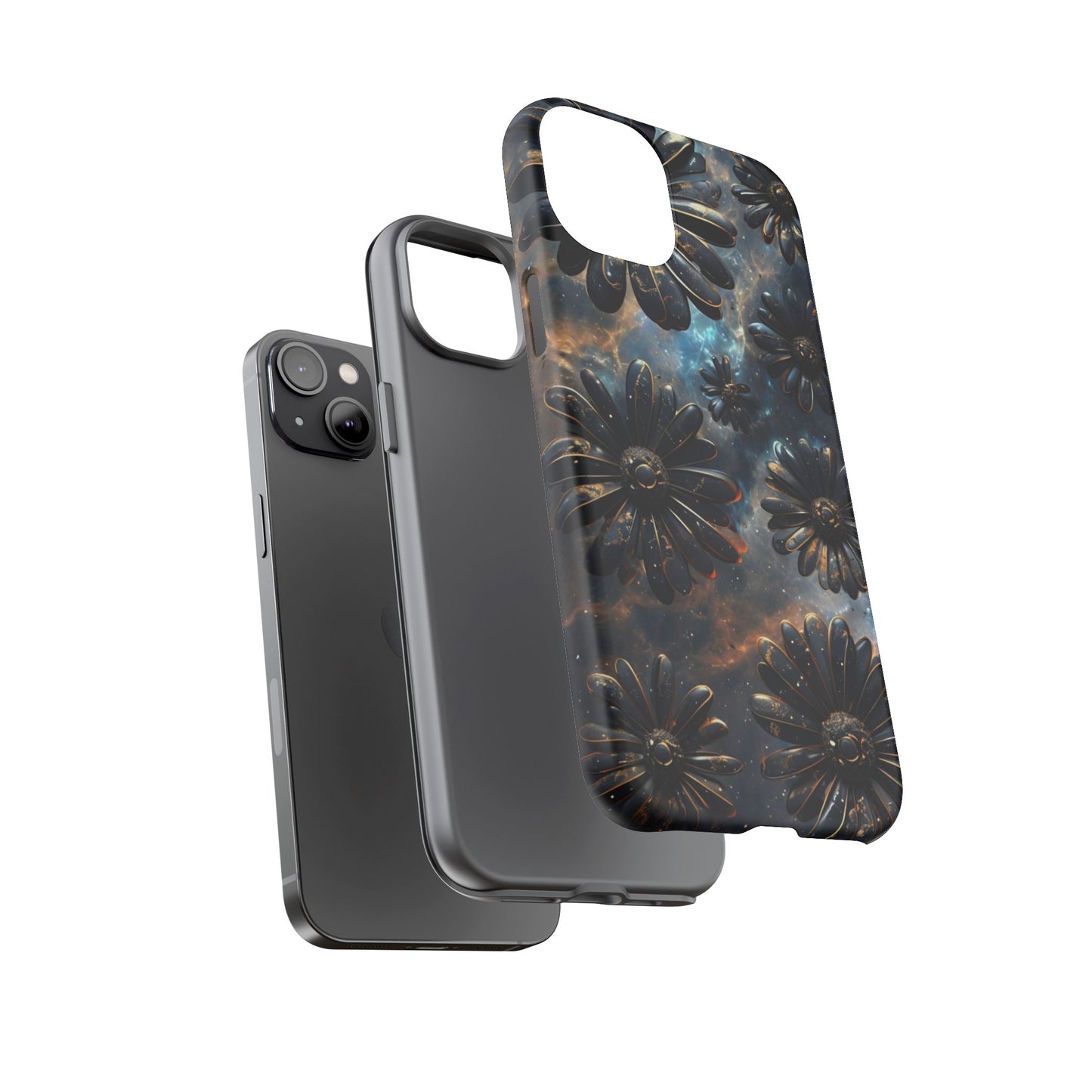 Galactic Black Daisy - Phone Case