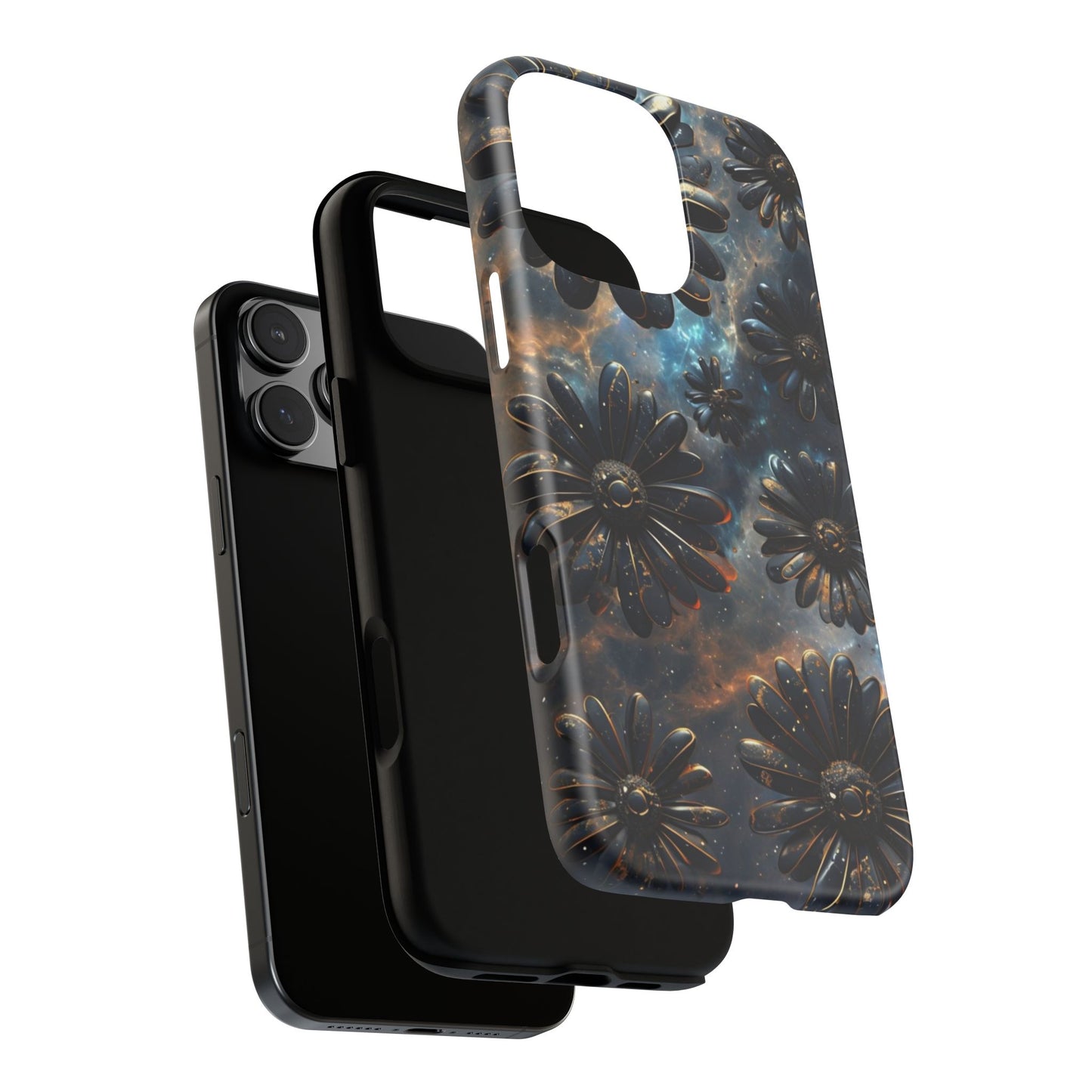 Galactic Black Daisy - Phone Case