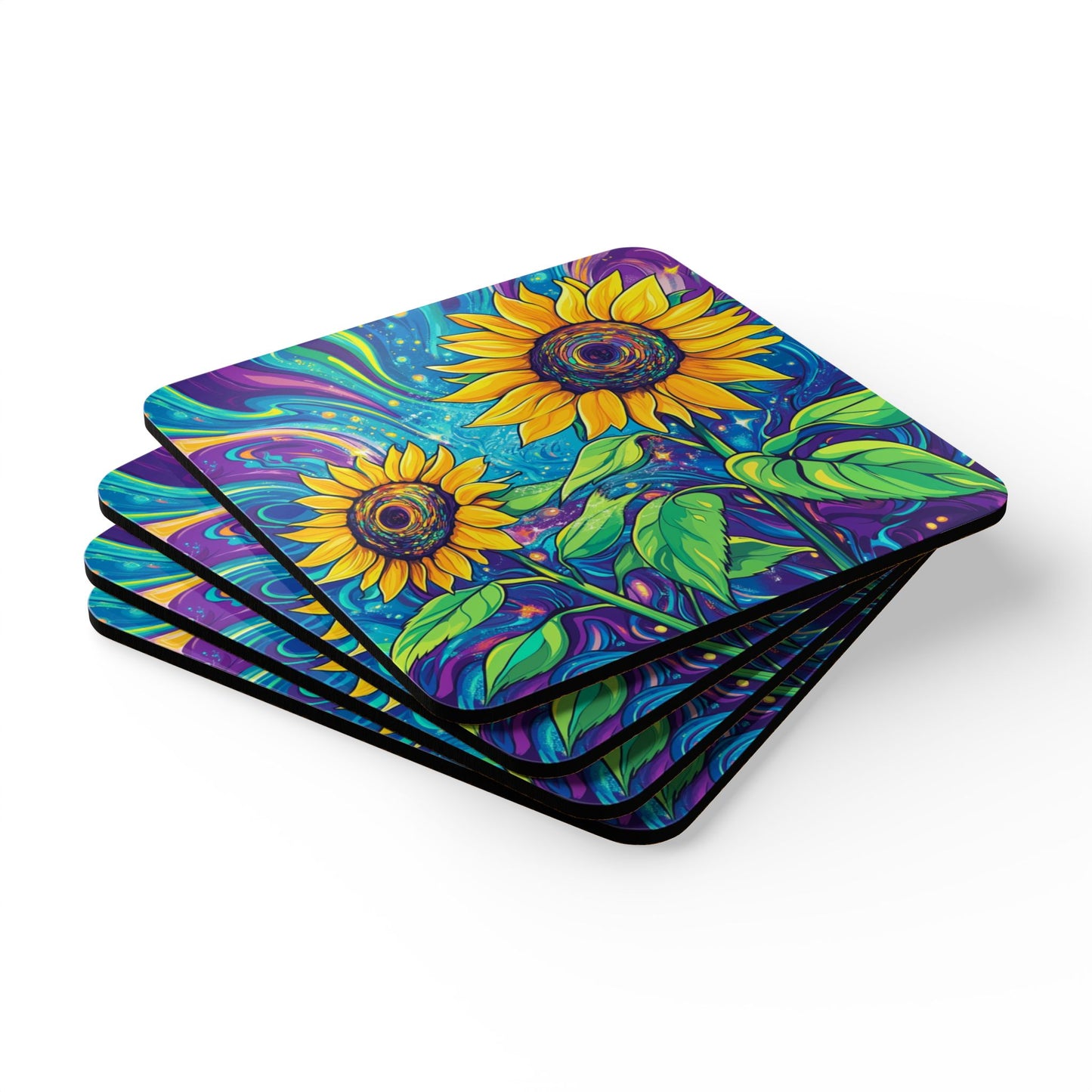 Psychedelic Sunflower - Coaster Set