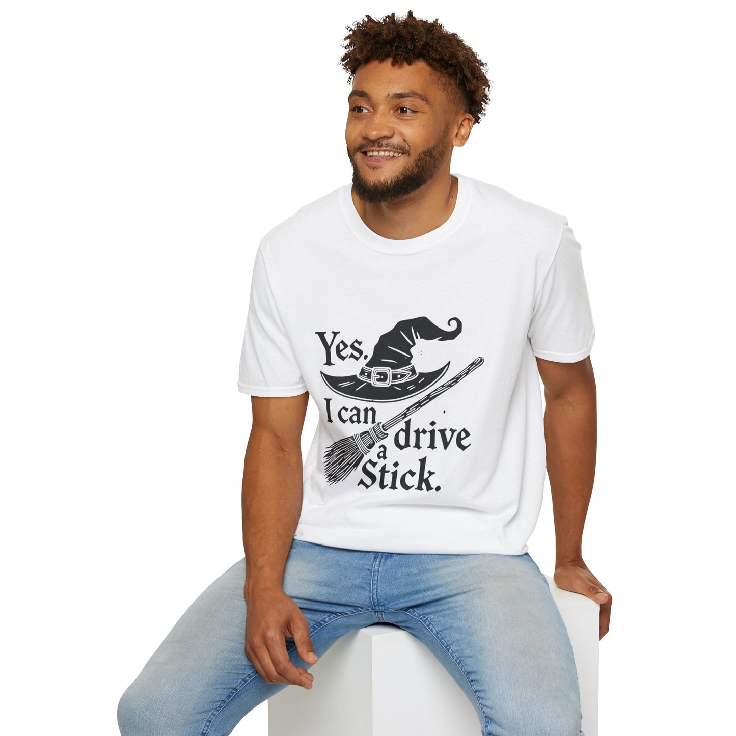 Yes, I Can Drive Stick - Unisex Softstyle T-Shirt