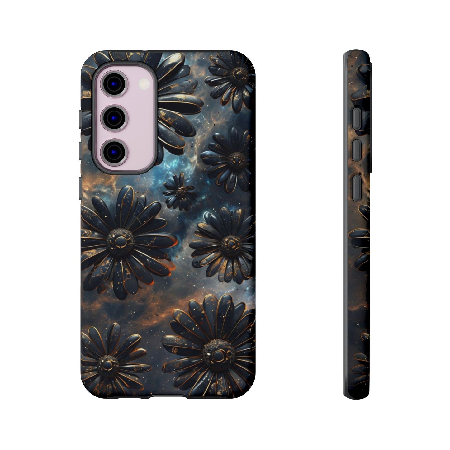Galactic Black Daisy - Phone Case