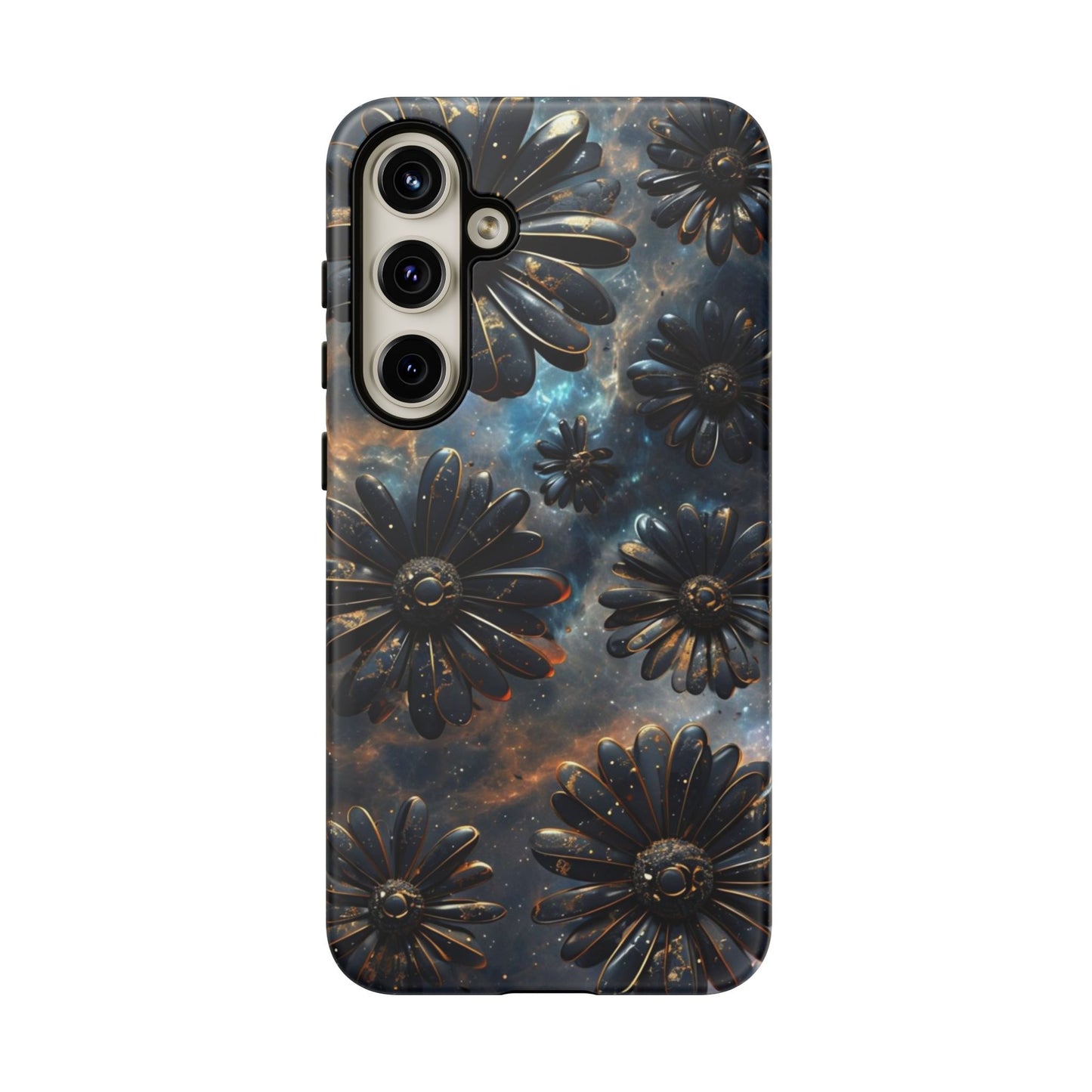 Galactic Black Daisy - Phone Case