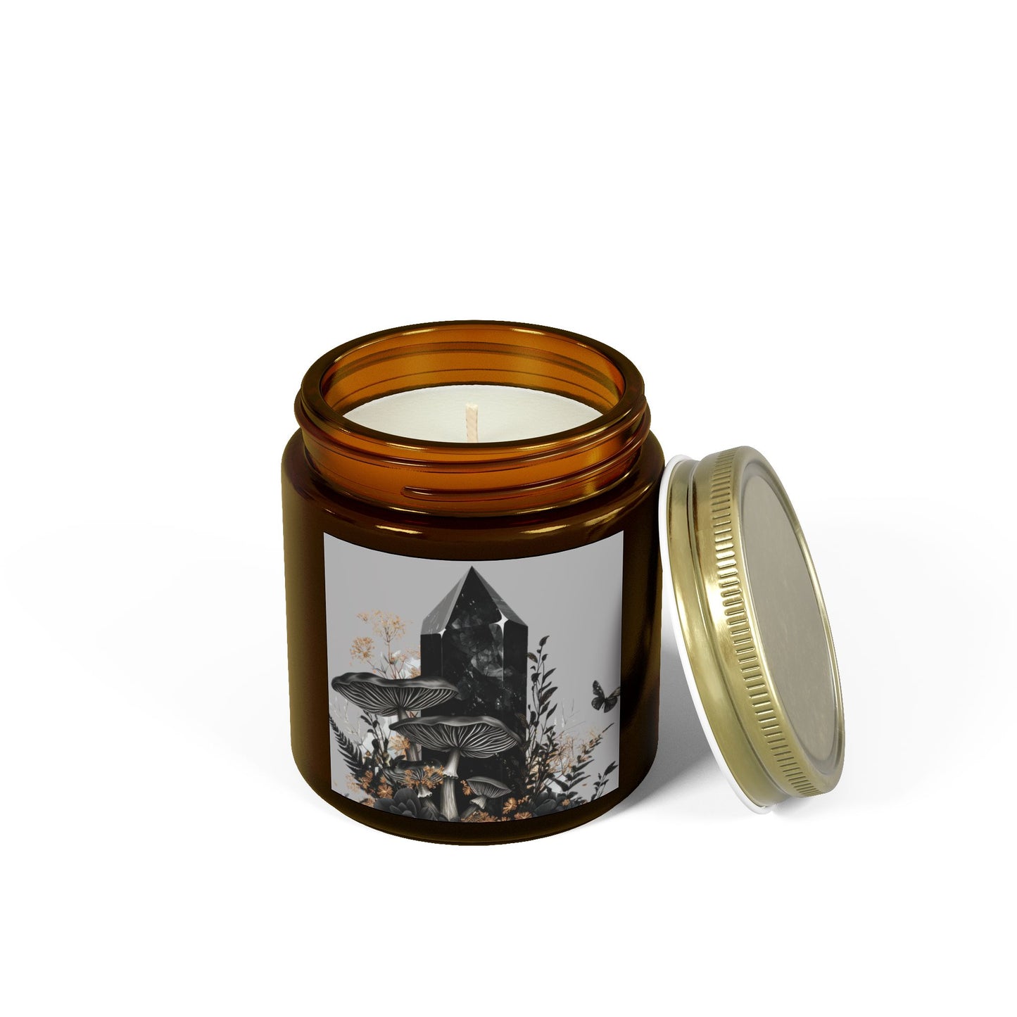 Black Protection Crystal - Candle