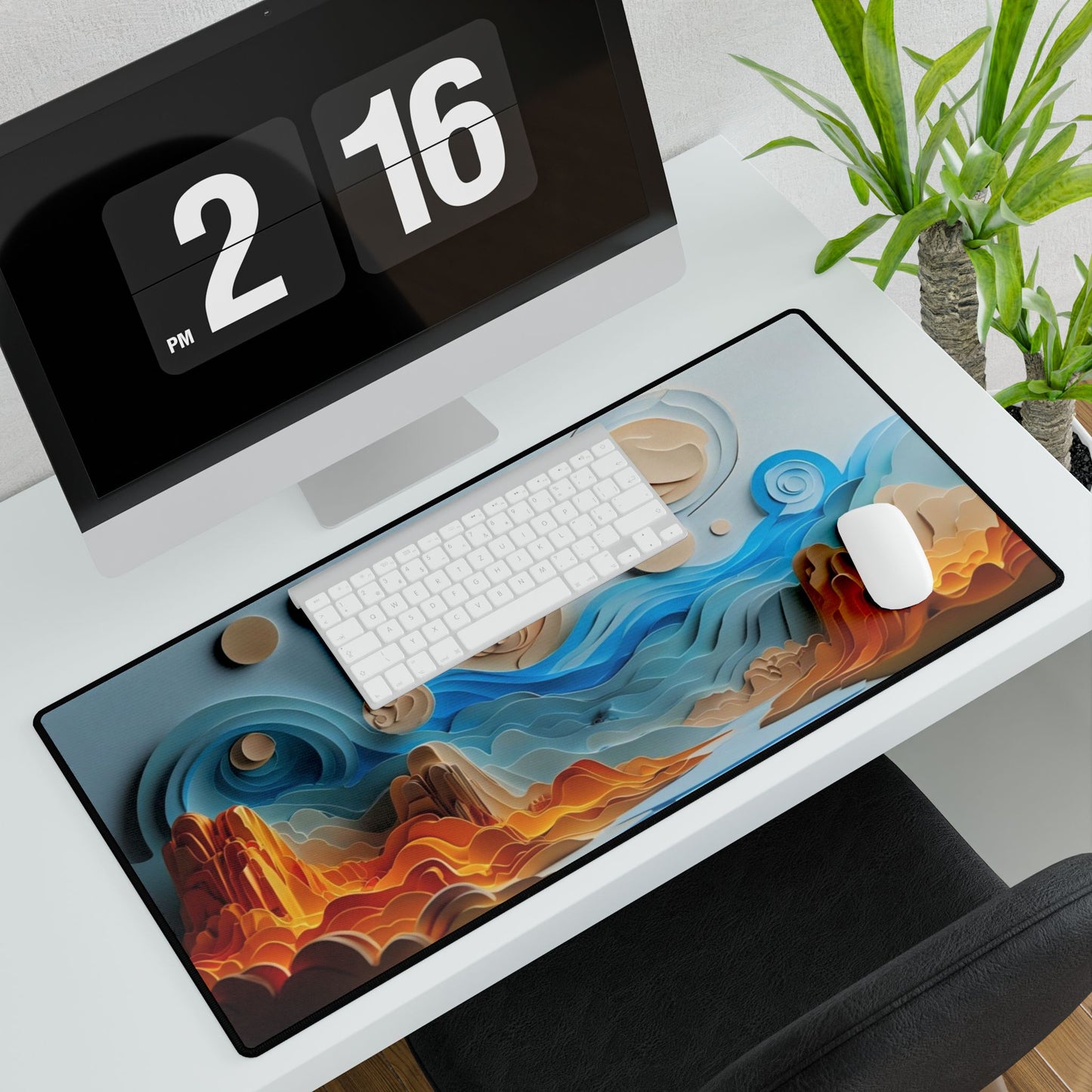 Galaxy 3D Landscape - Desk Mat