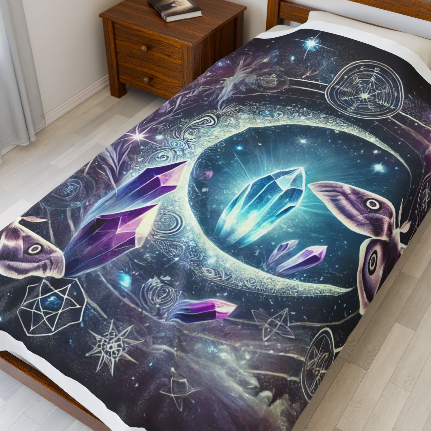 Celestial Crystal Dream - Velveteen Plush Blanket