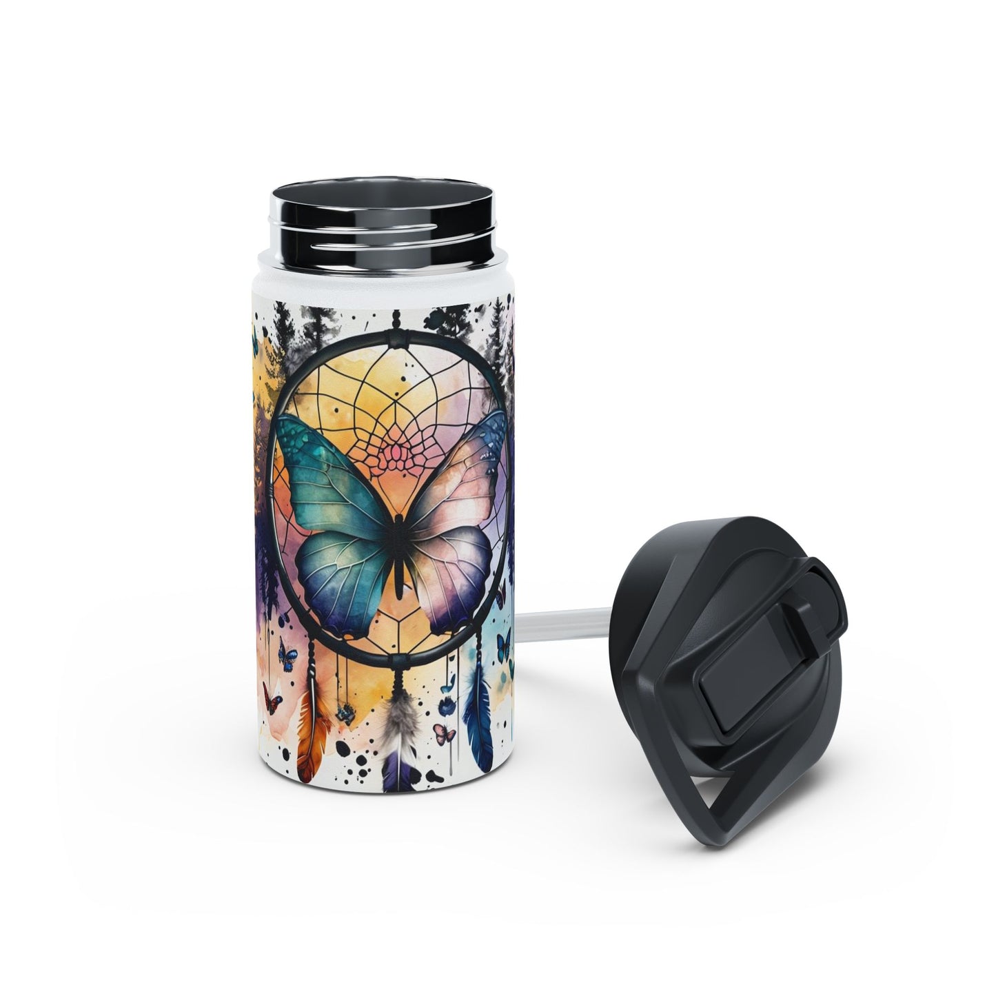 Butterfly Dreamcatcher - Stainless Steel Water Bottle