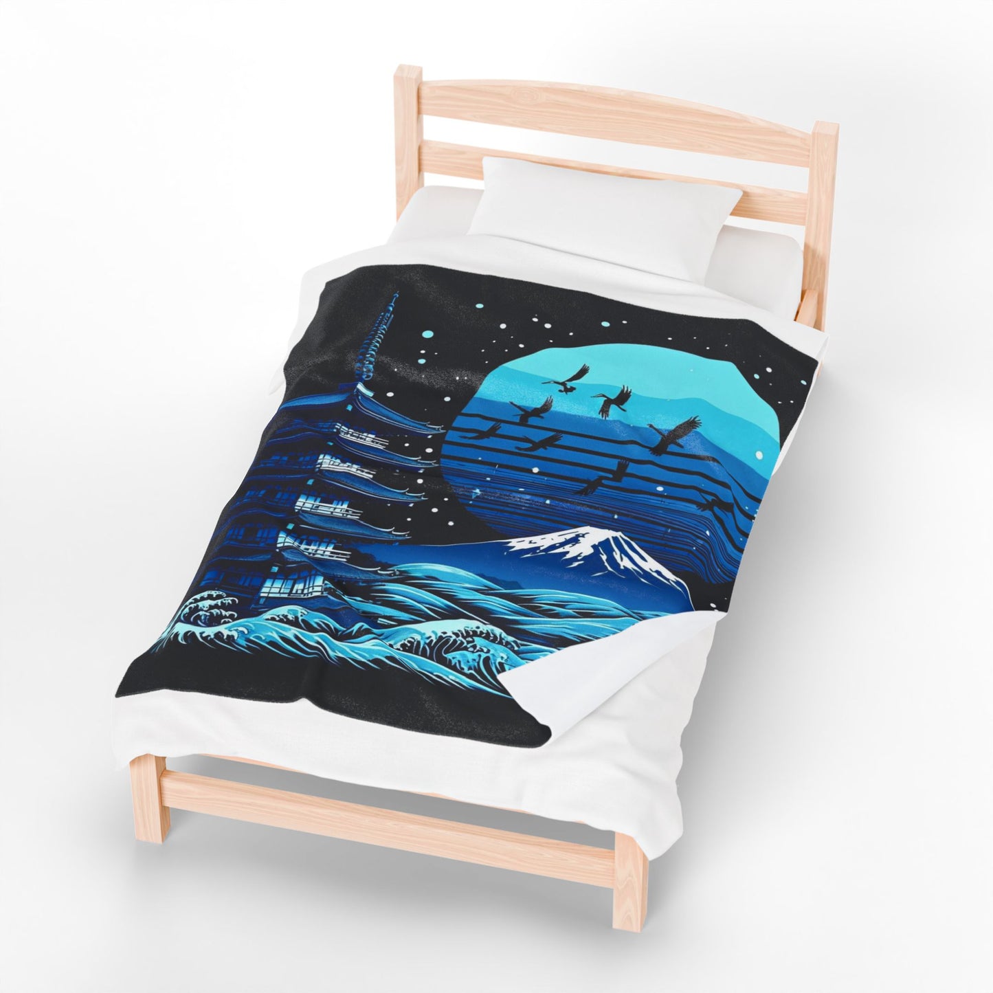 Midnight Zen - Velveteen Plush Blanket