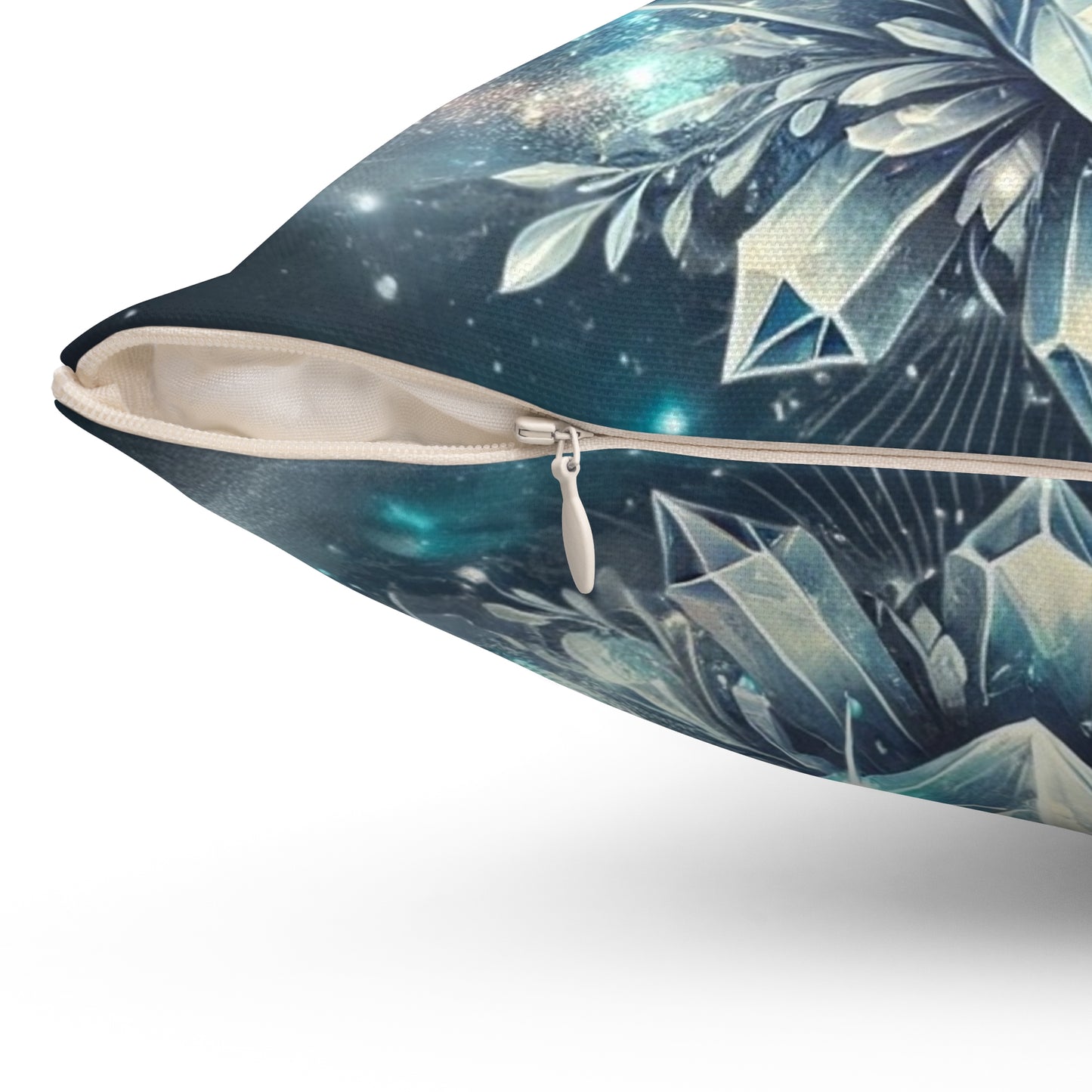 Galactic Icy Aura - Polyester Square Pillow