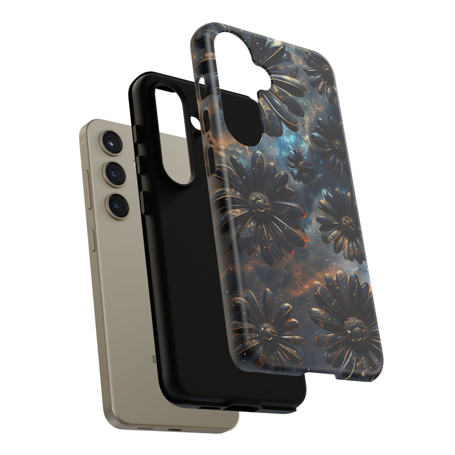 Galactic Black Daisy - Phone Case