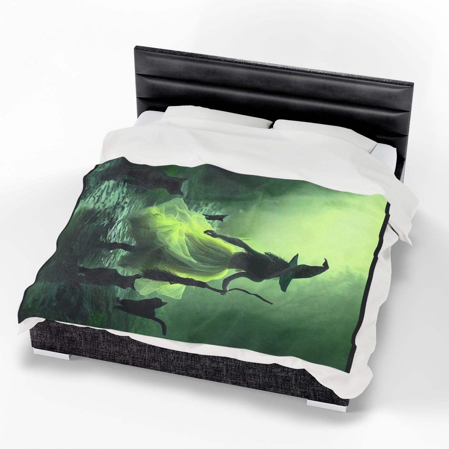 Witch In The Mist - Velveteen Plush Blanket