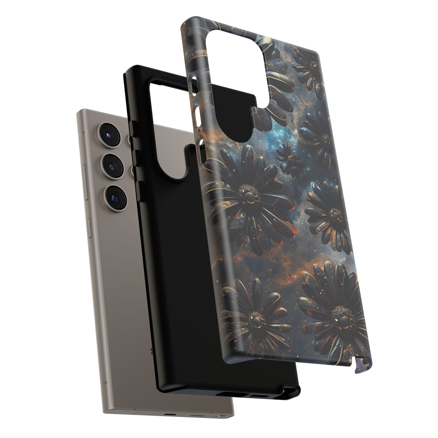 Galactic Black Daisy - Phone Case