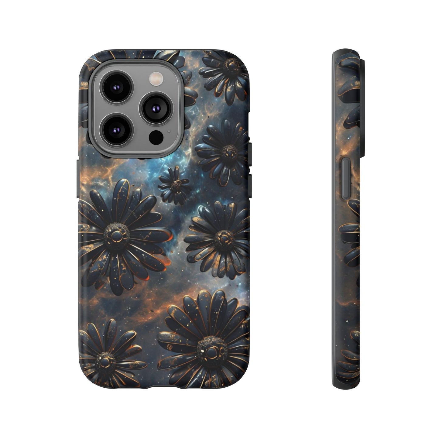 Galactic Black Daisy - Phone Case