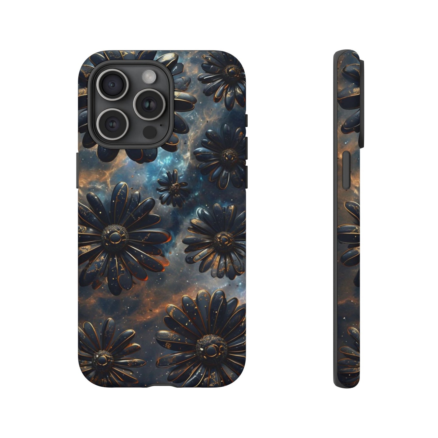 Galactic Black Daisy - Phone Case