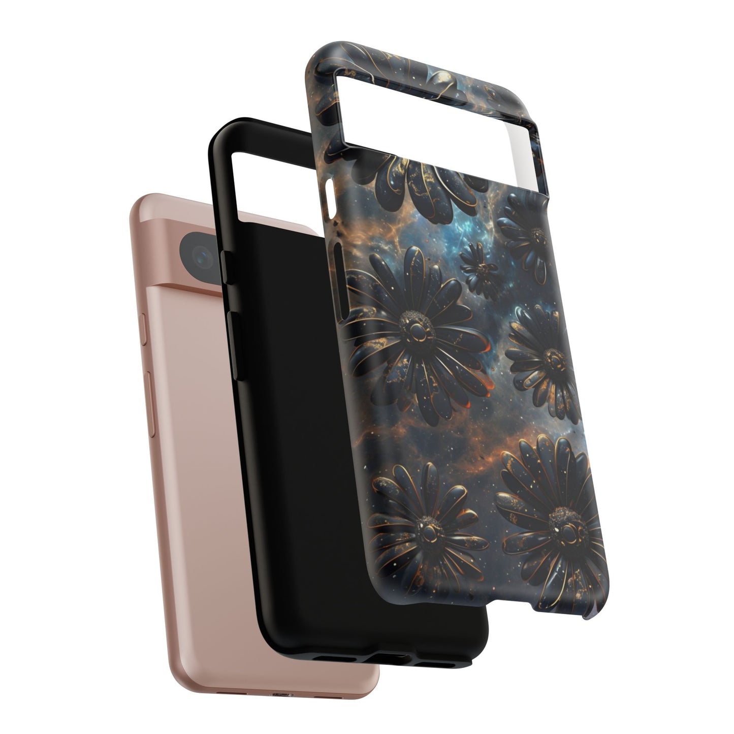 Galactic Black Daisy - Phone Case