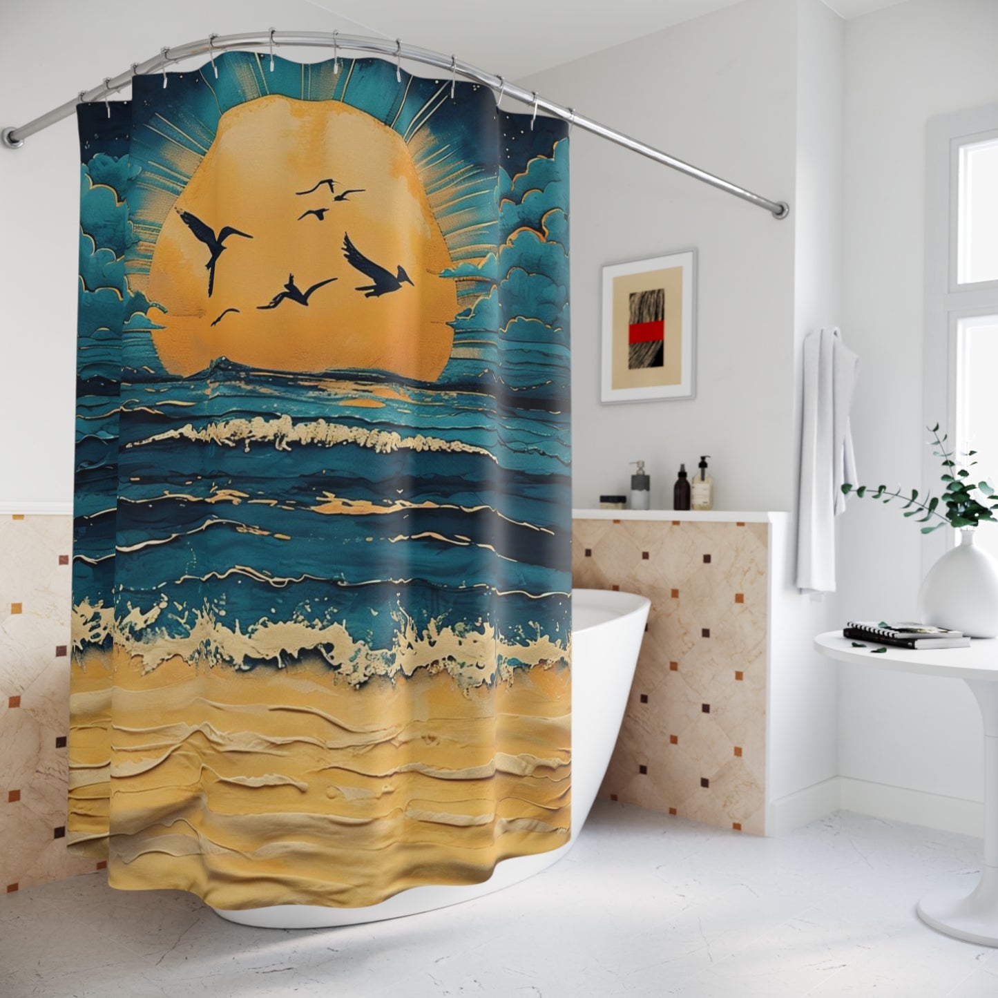 Sunset Beach - Shower Curtain