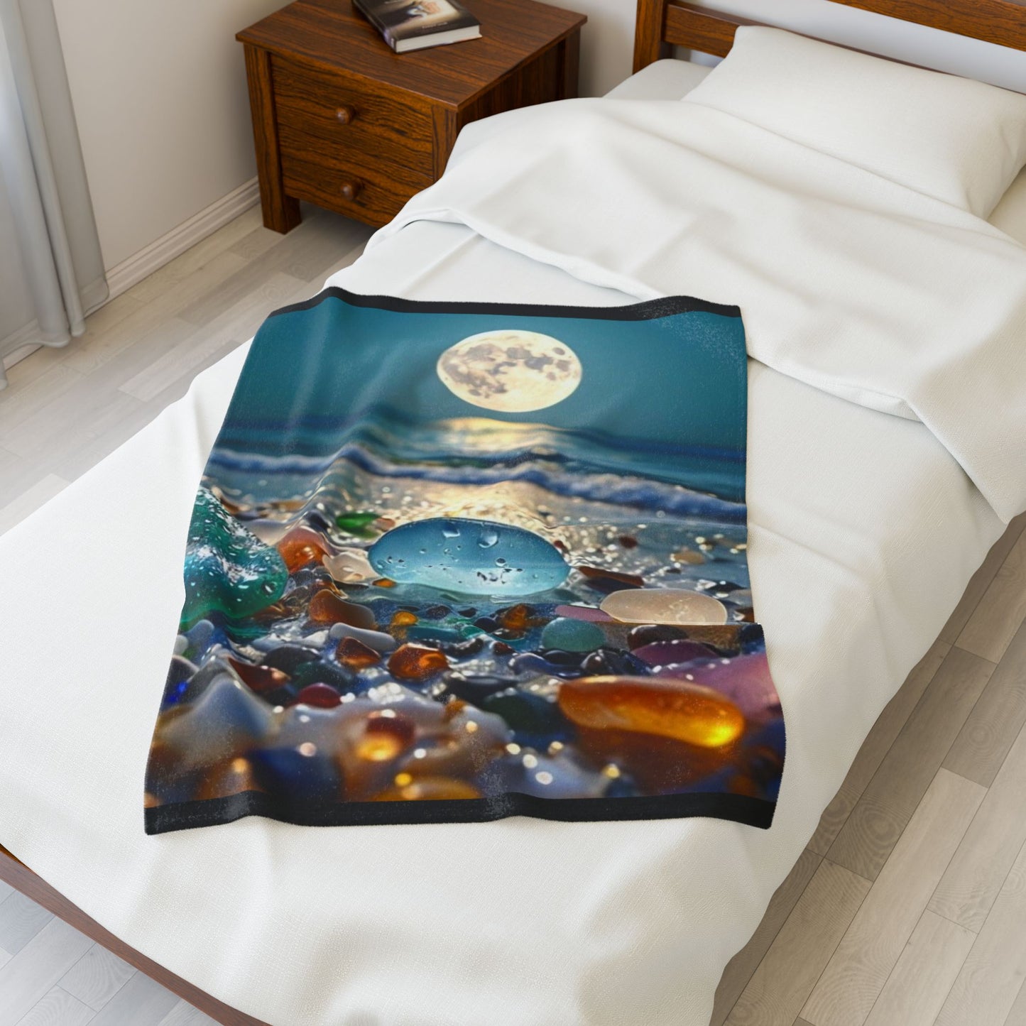 Moonlit Sea Glass - Velveteen Plush Blanket
