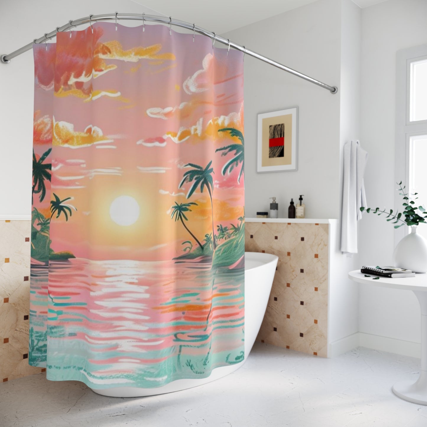 Boho Beach Sunset - Shower Curtain