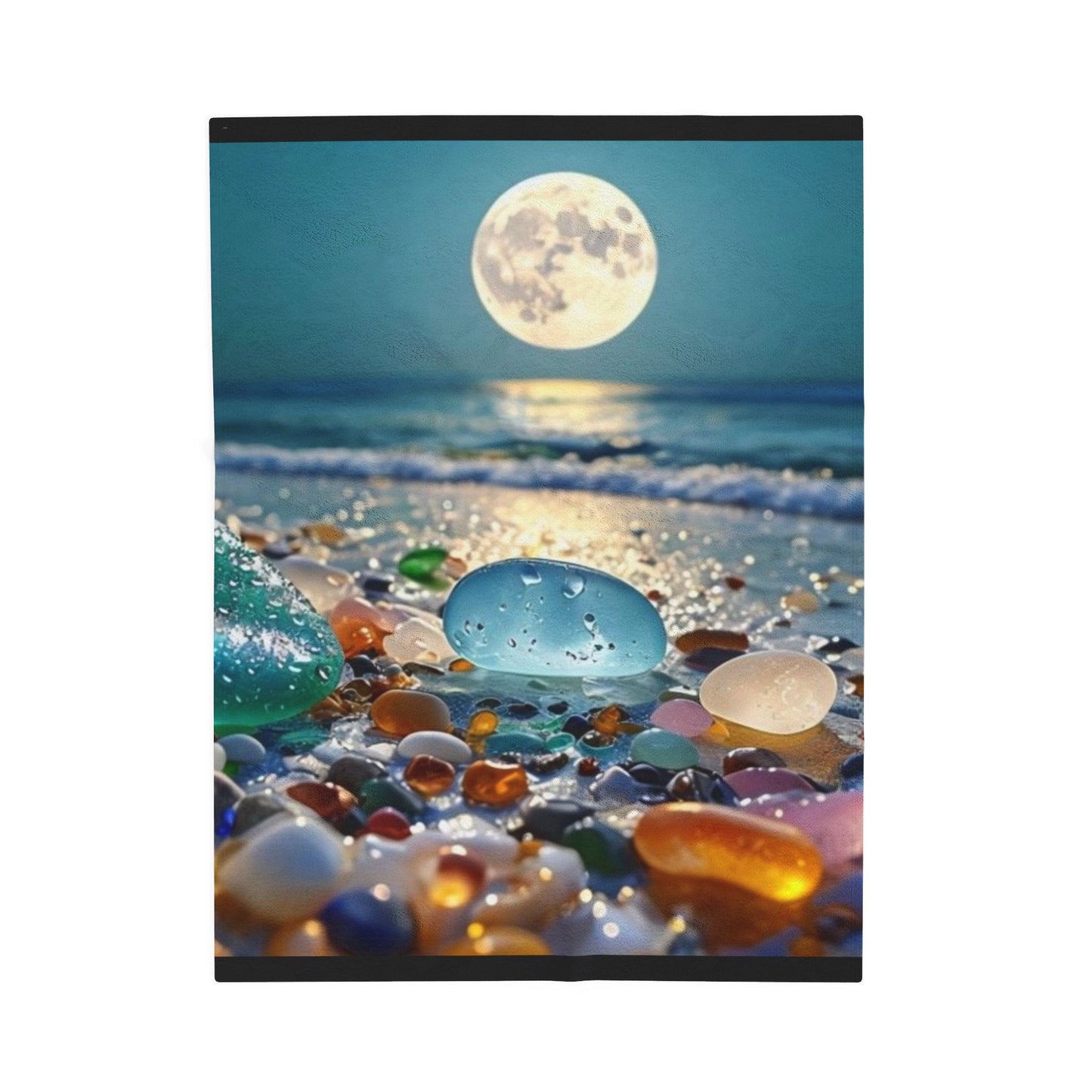 Moonlit Sea Glass - Velveteen Plush Blanket