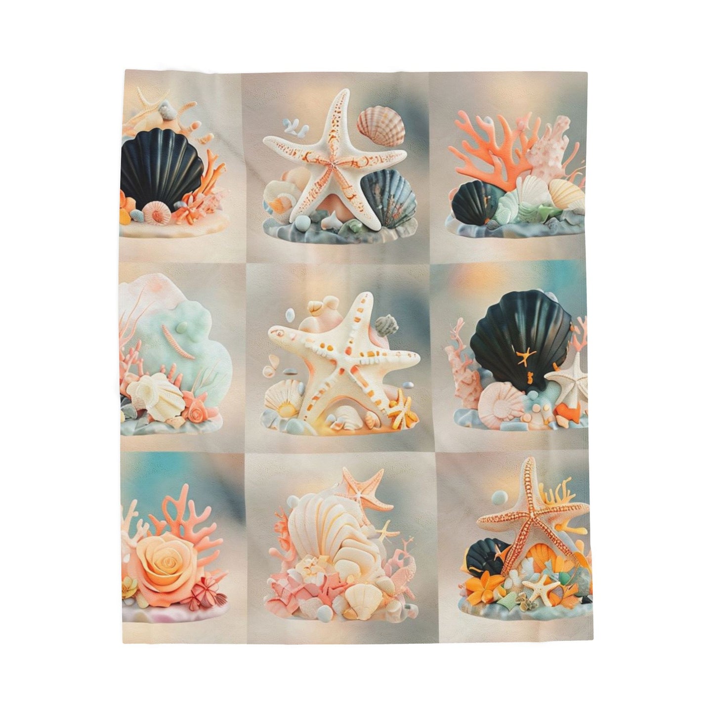 Whispers from the Shore - Velveteen Plush Blanket