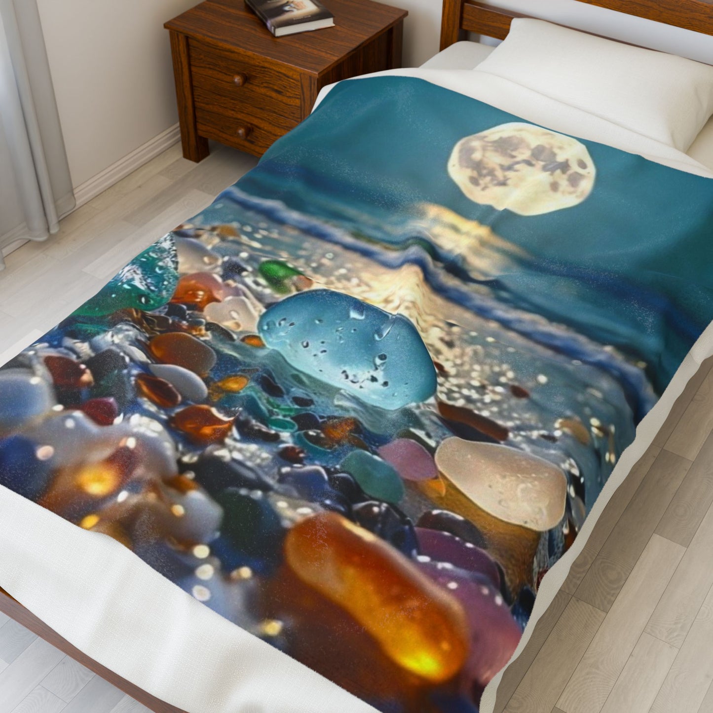 Moonlit Sea Glass - Velveteen Plush Blanket