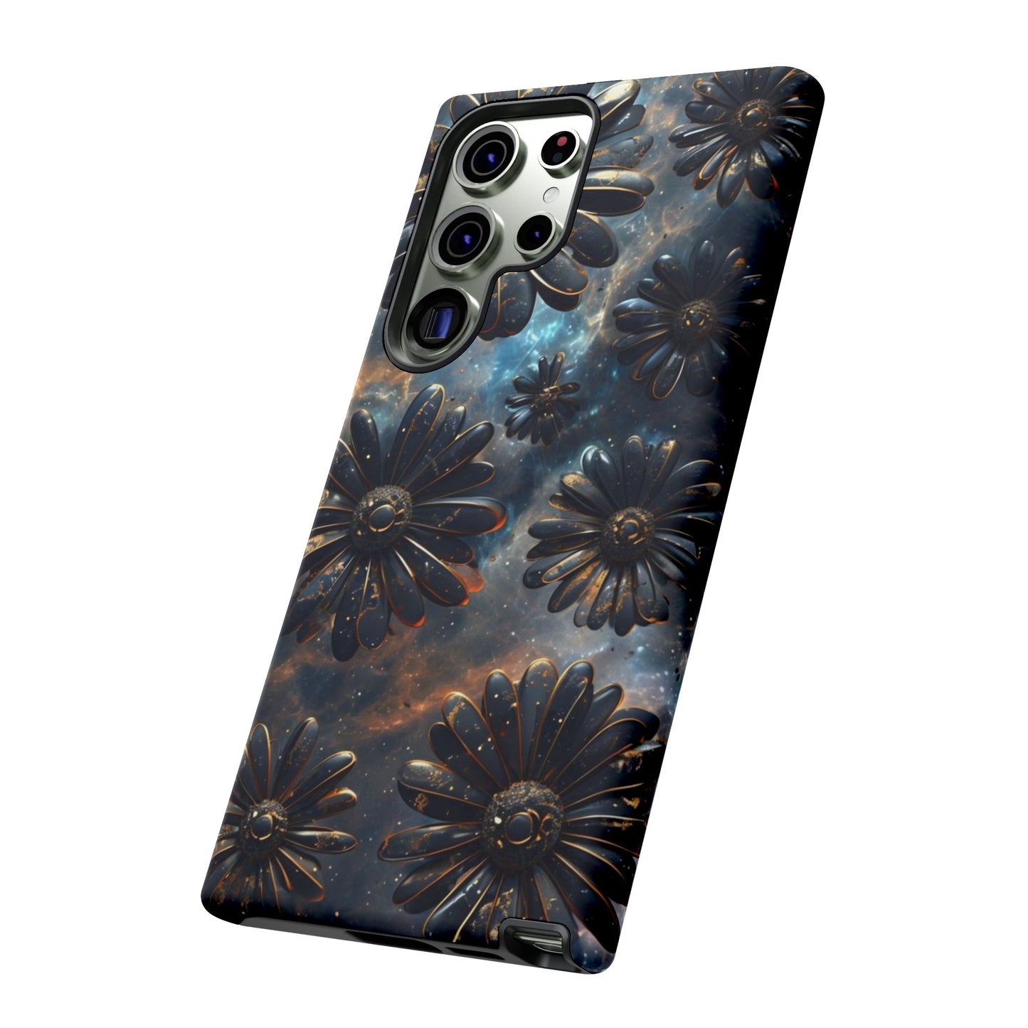 Galactic Black Daisy - Phone Case