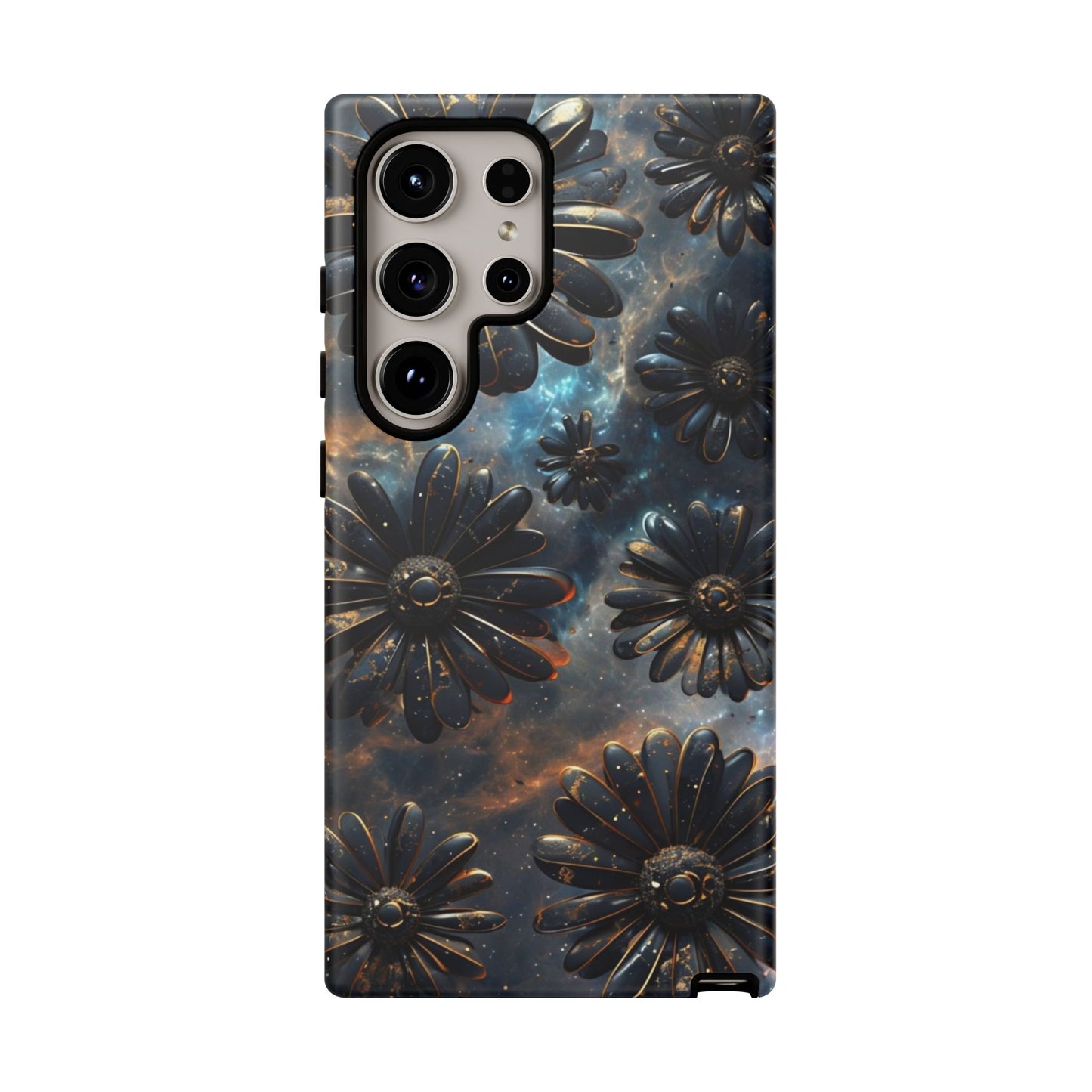 Galactic Black Daisy - Phone Case