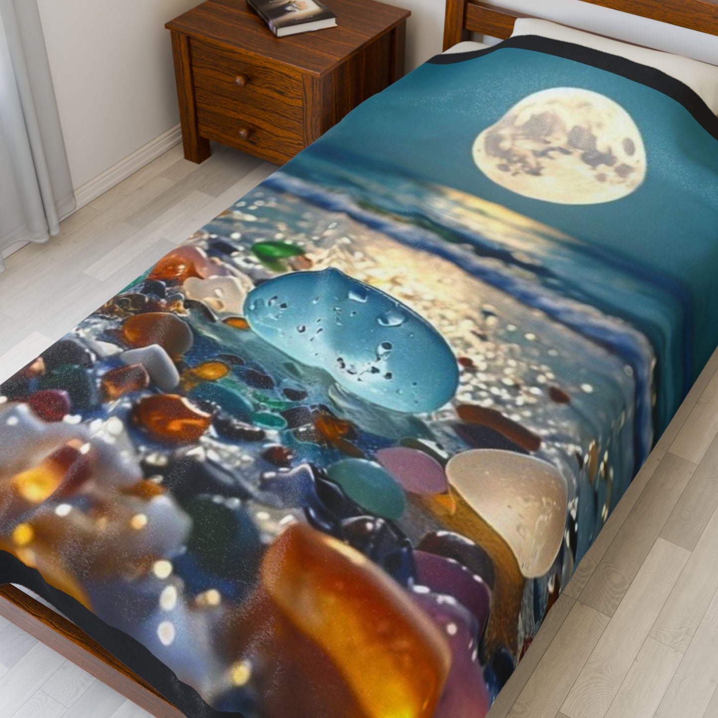 Moonlit Sea Glass - Velveteen Plush Blanket