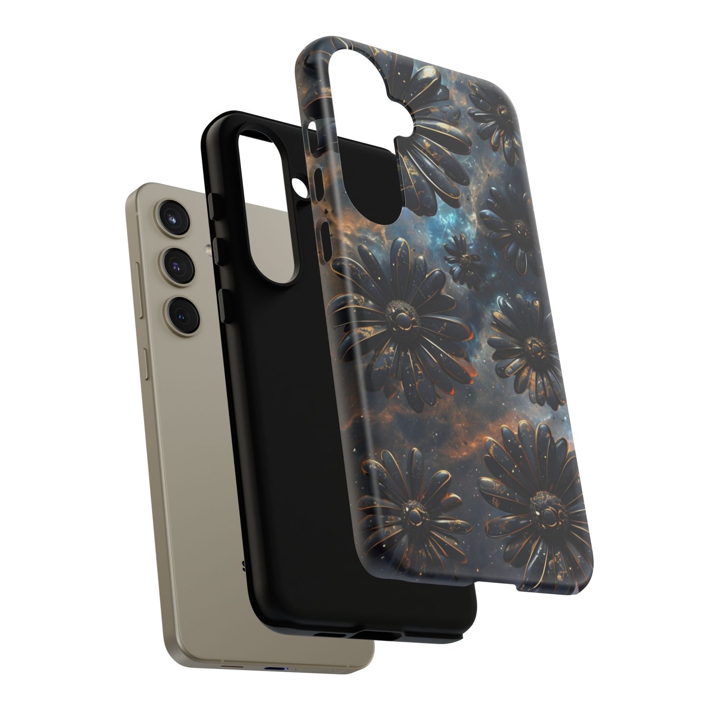 Galactic Black Daisy - Phone Case