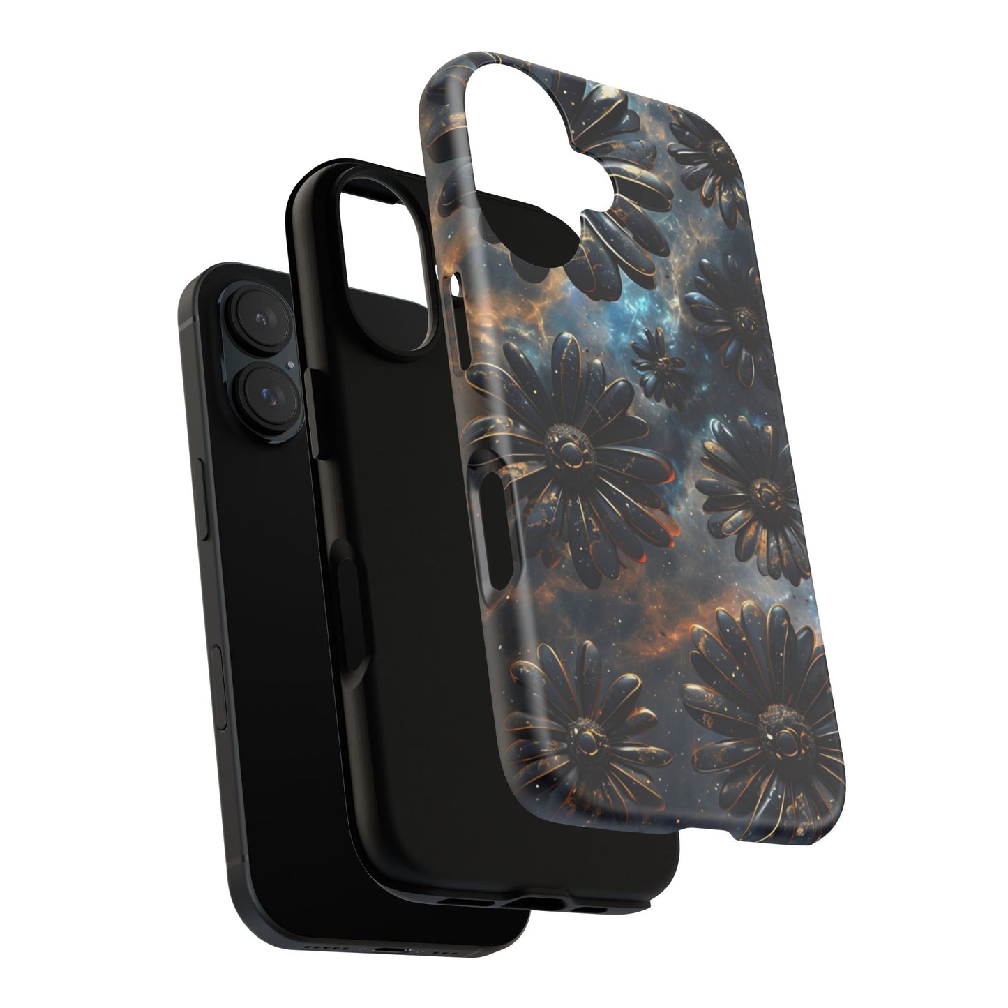 Galactic Black Daisy - Phone Case
