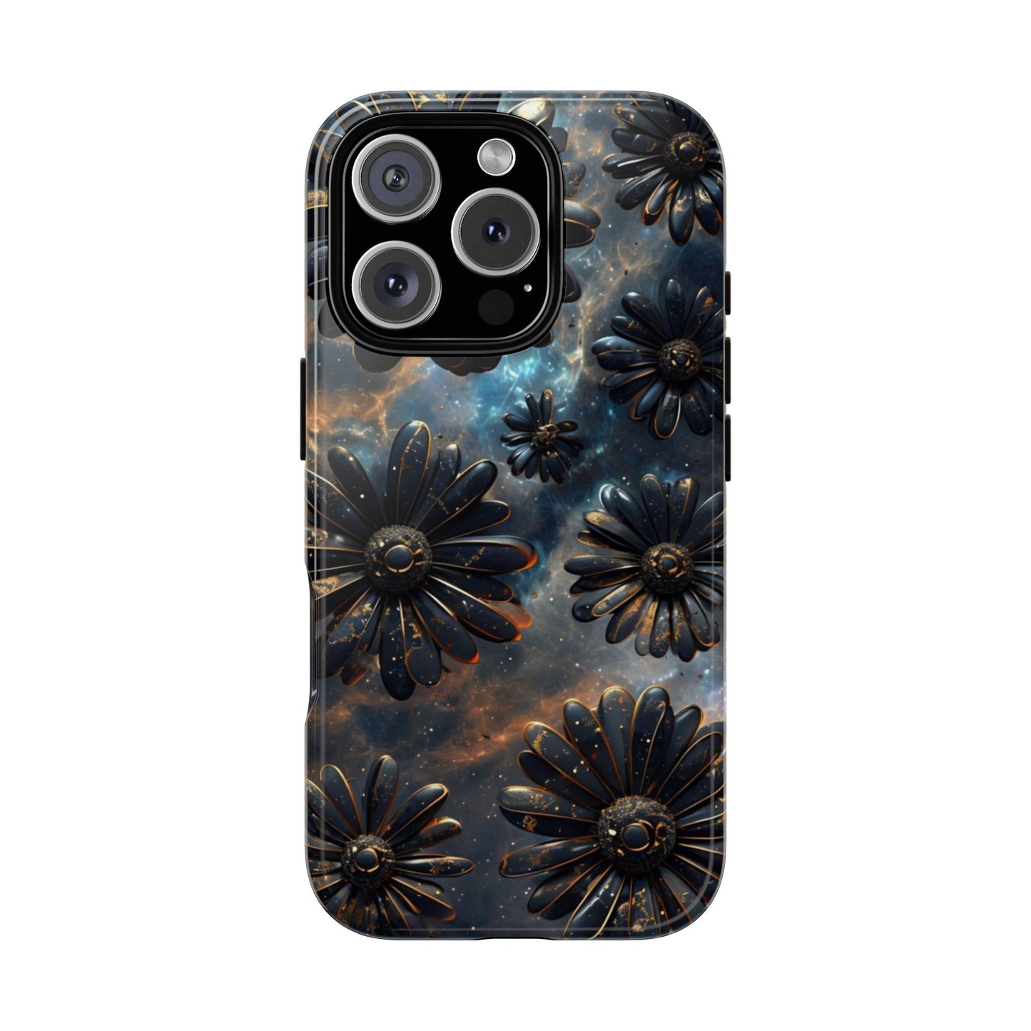 Galactic Black Daisy - Phone Case