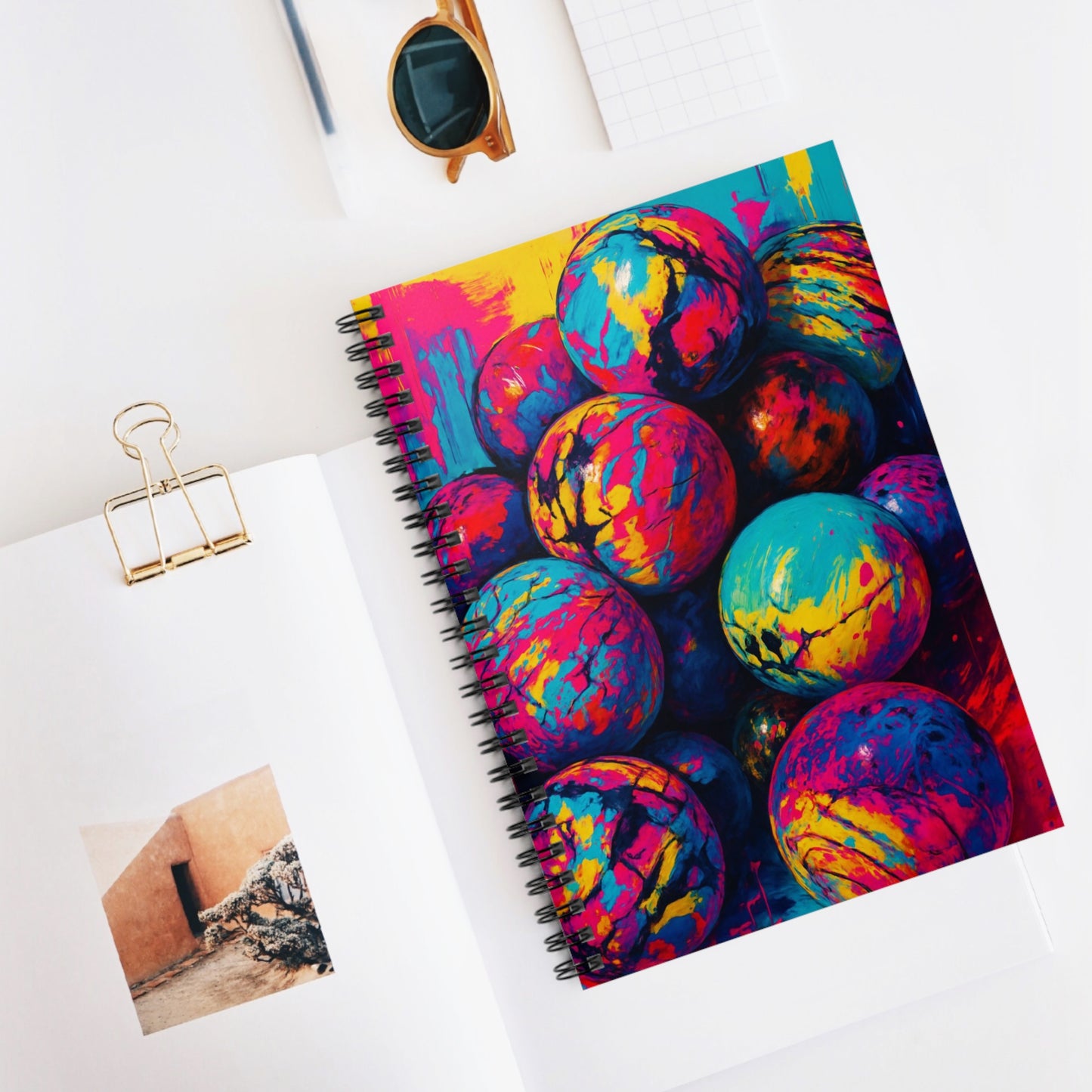 Chromatic Spheres -Spiral Notebook