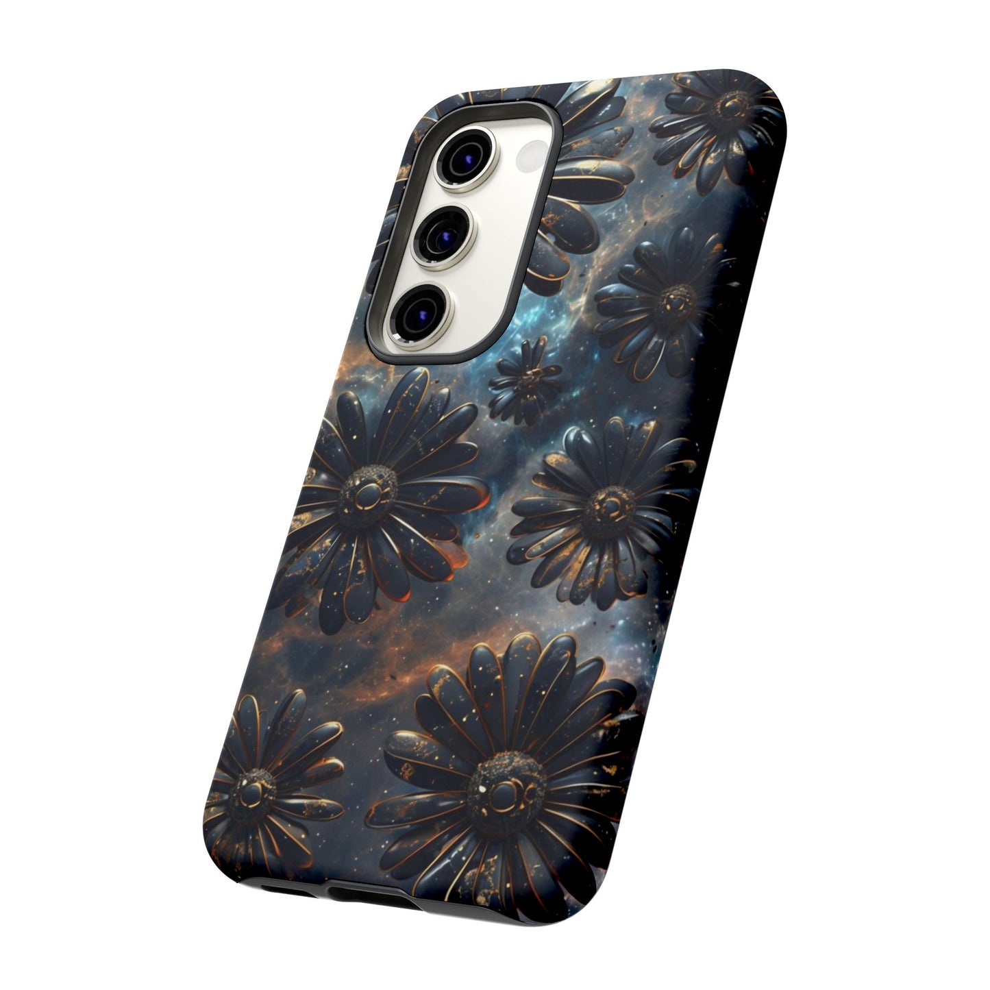 Galactic Black Daisy - Phone Case