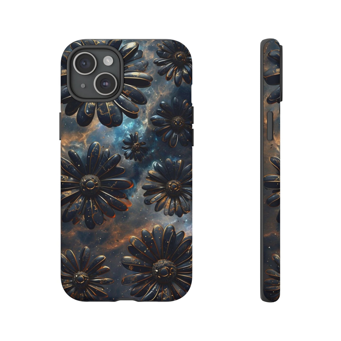 Galactic Black Daisy - Phone Case