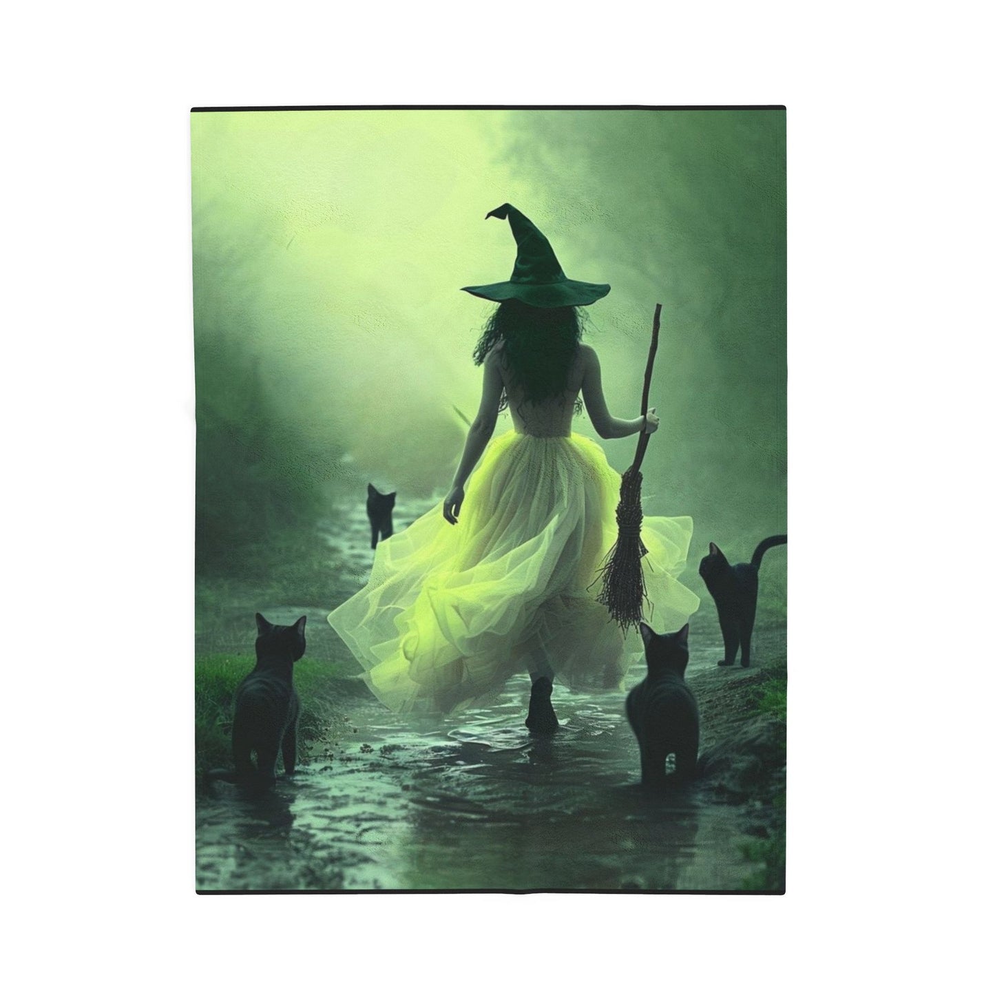 Witch In The Mist - Velveteen Plush Blanket