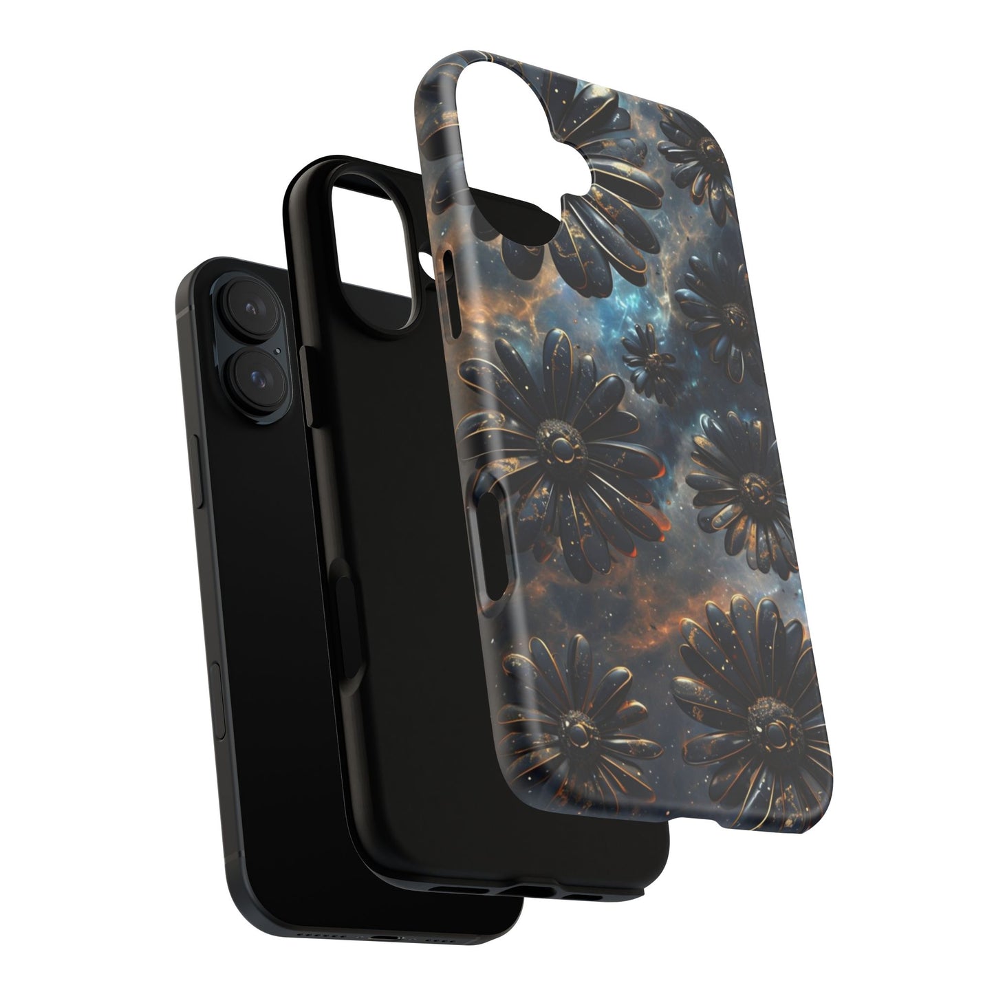 Galactic Black Daisy - Phone Case