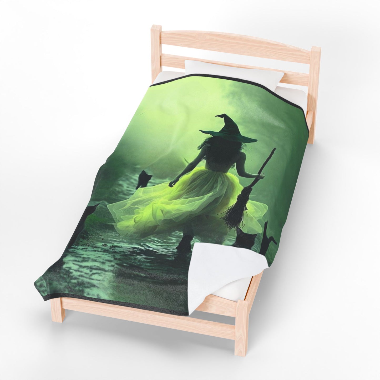 Witch In The Mist - Velveteen Plush Blanket