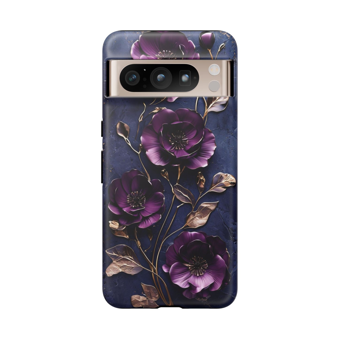 Midnight Purple Floral - Phone Case