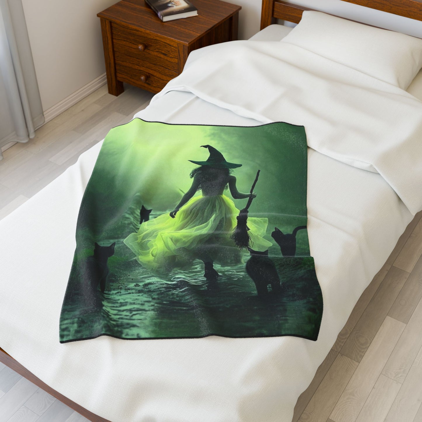 Witch In The Mist - Velveteen Plush Blanket