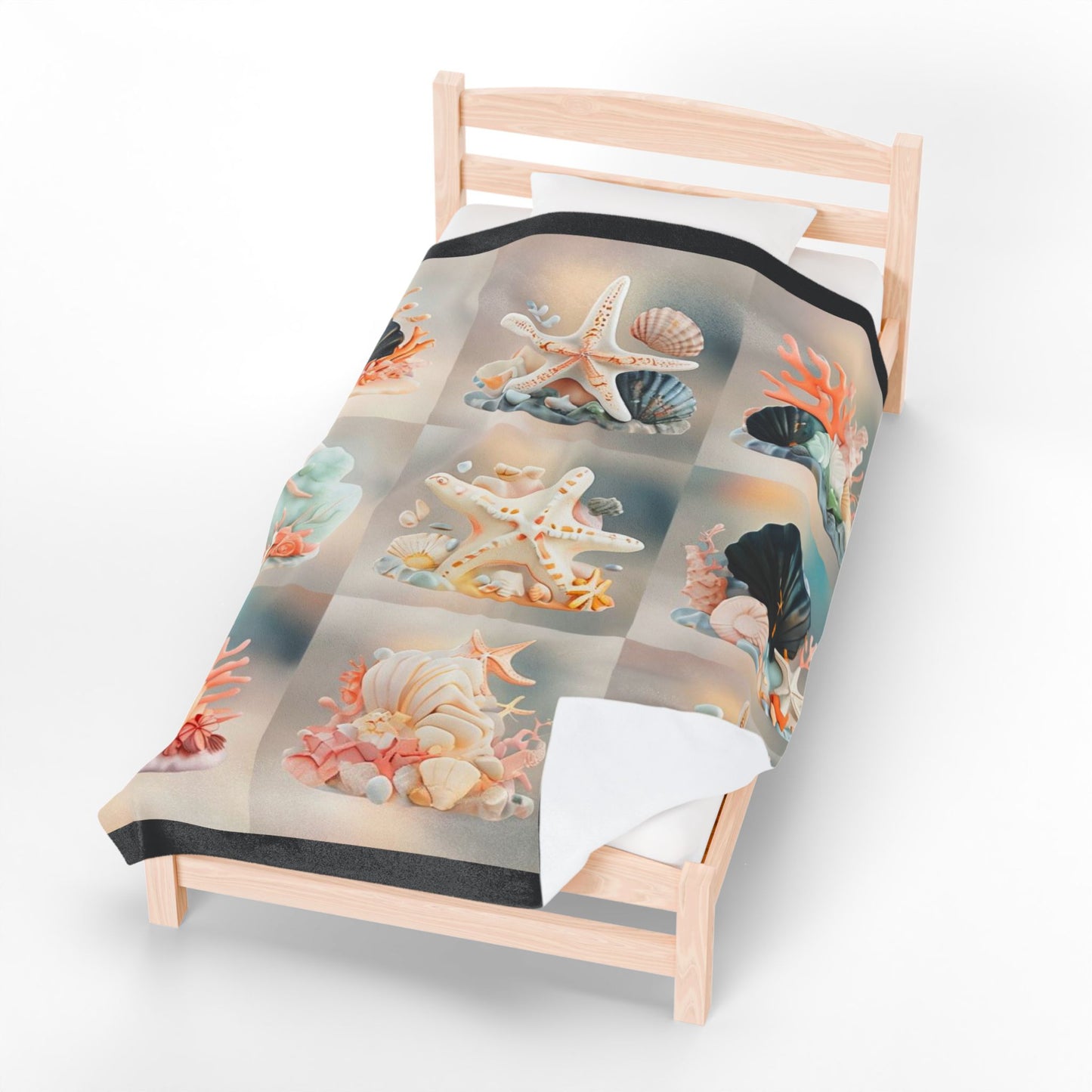 Whispers from the Shore - Velveteen Plush Blanket