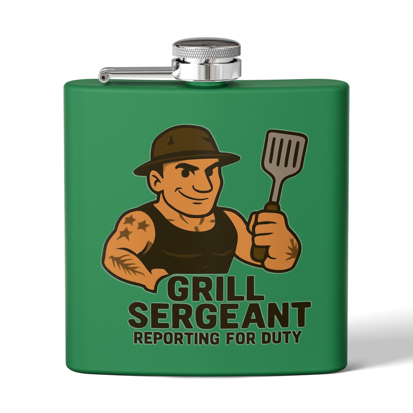 Grill Sergeant - Stainless Steel Flask