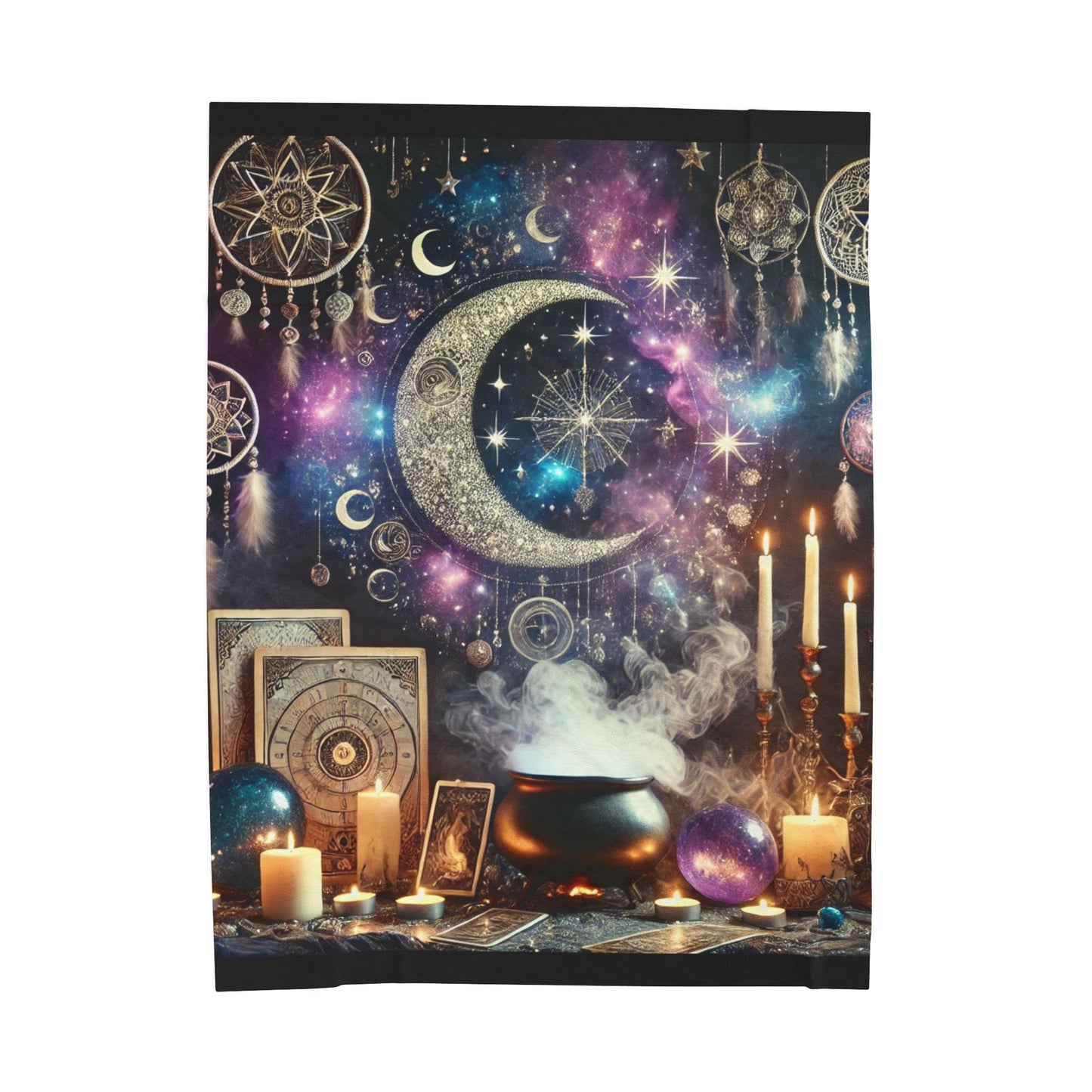 Where Magic Meets Moonlight - Velveteen Plush Blanket