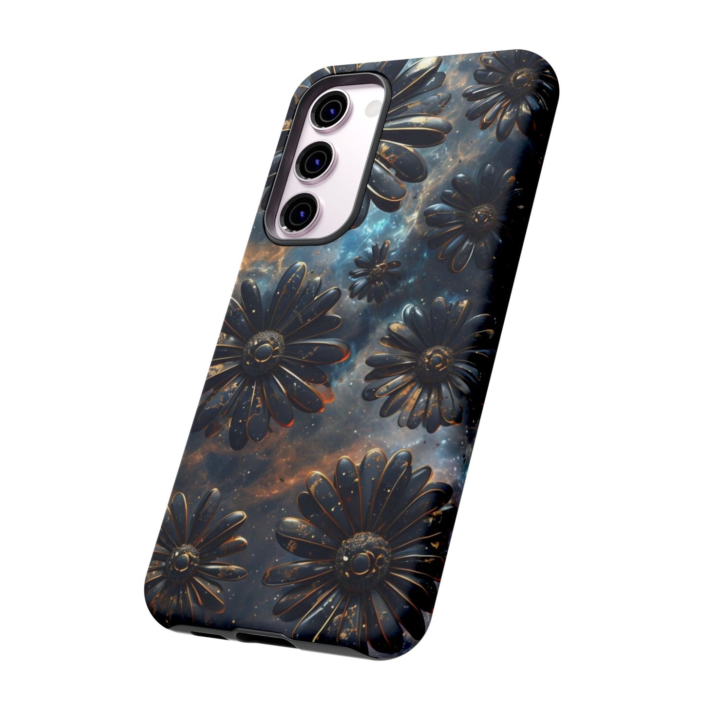Galactic Black Daisy - Phone Case