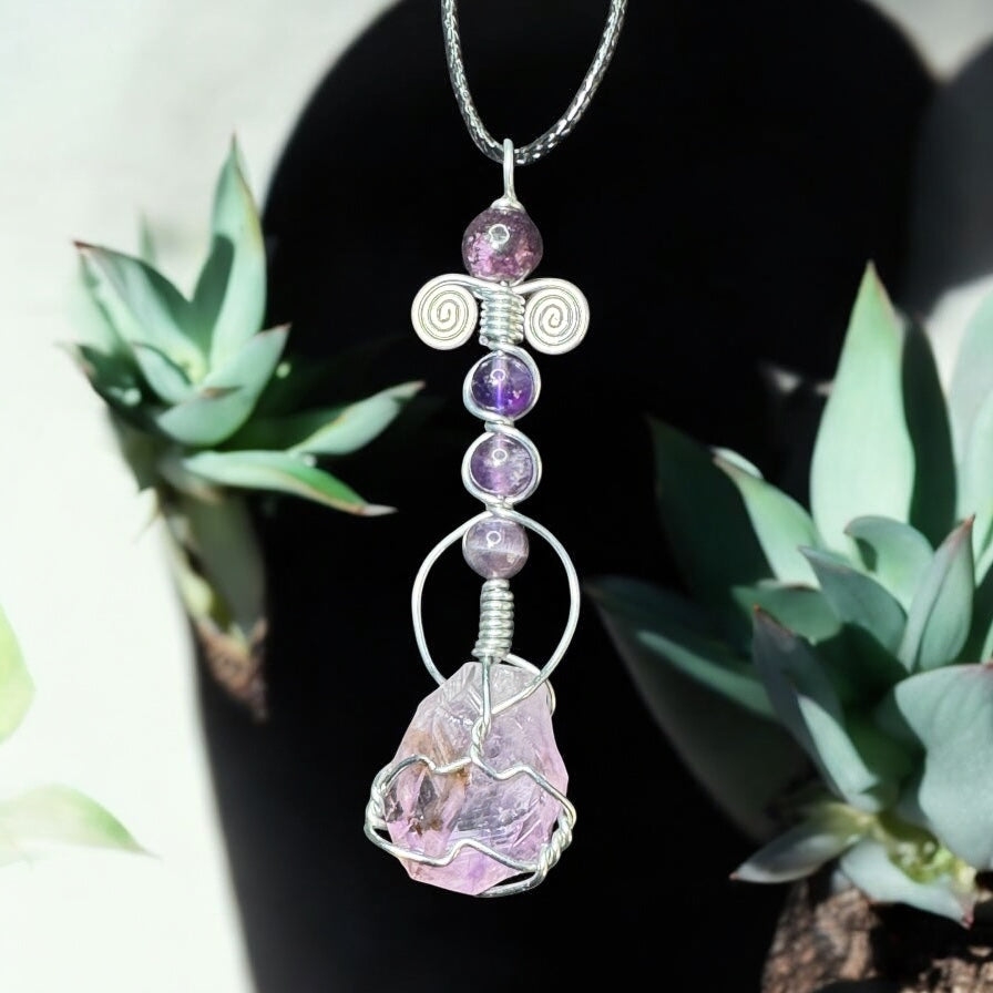 Raw Amethyst Pendant