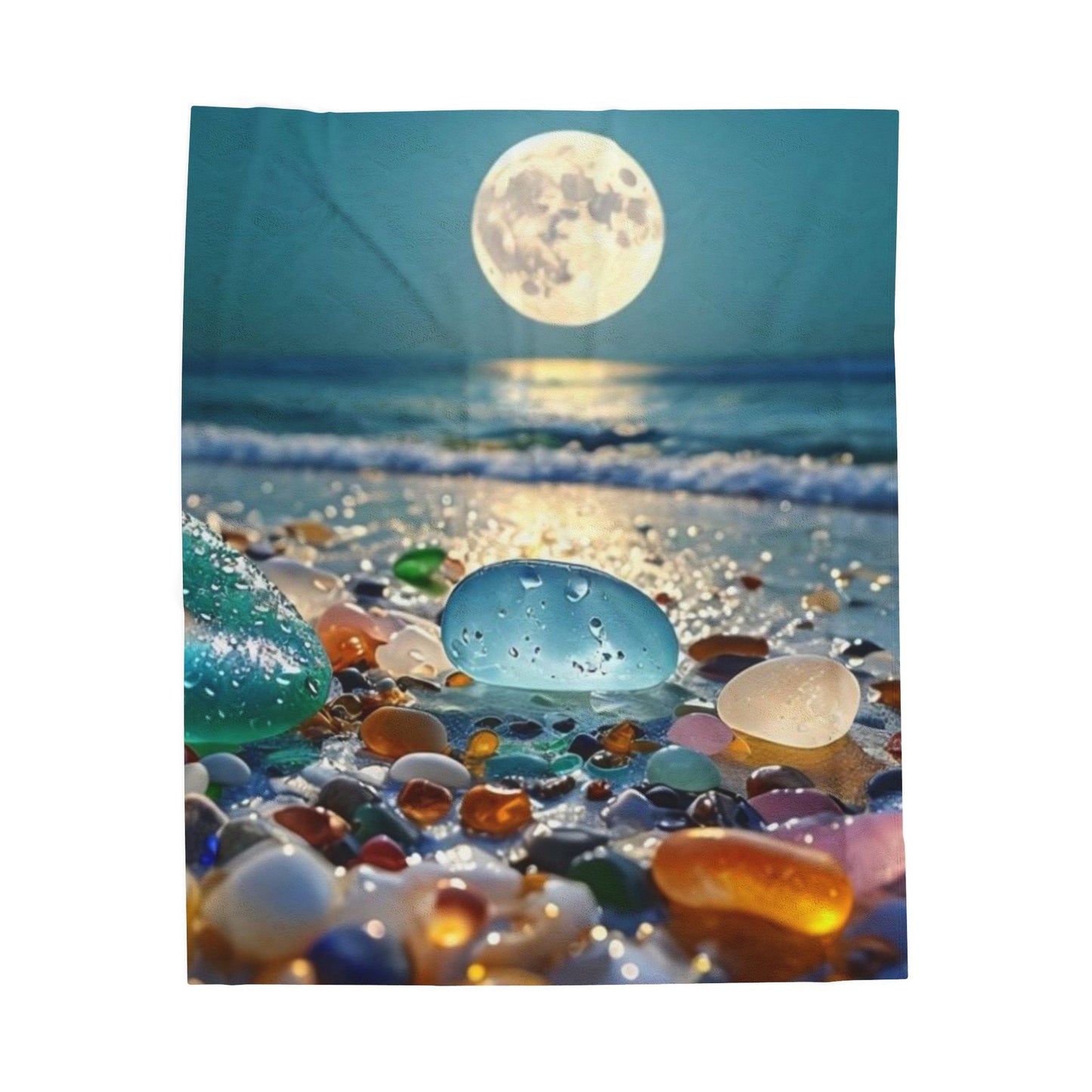 Moonlit Sea Glass - Velveteen Plush Blanket